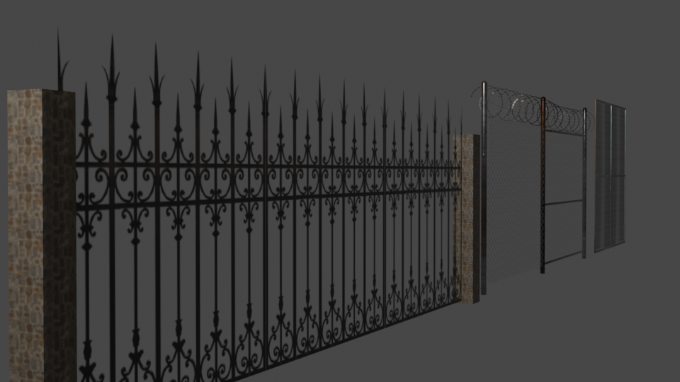 FENCES/WALLS/RAILING (LOW-POLY) preview image 1