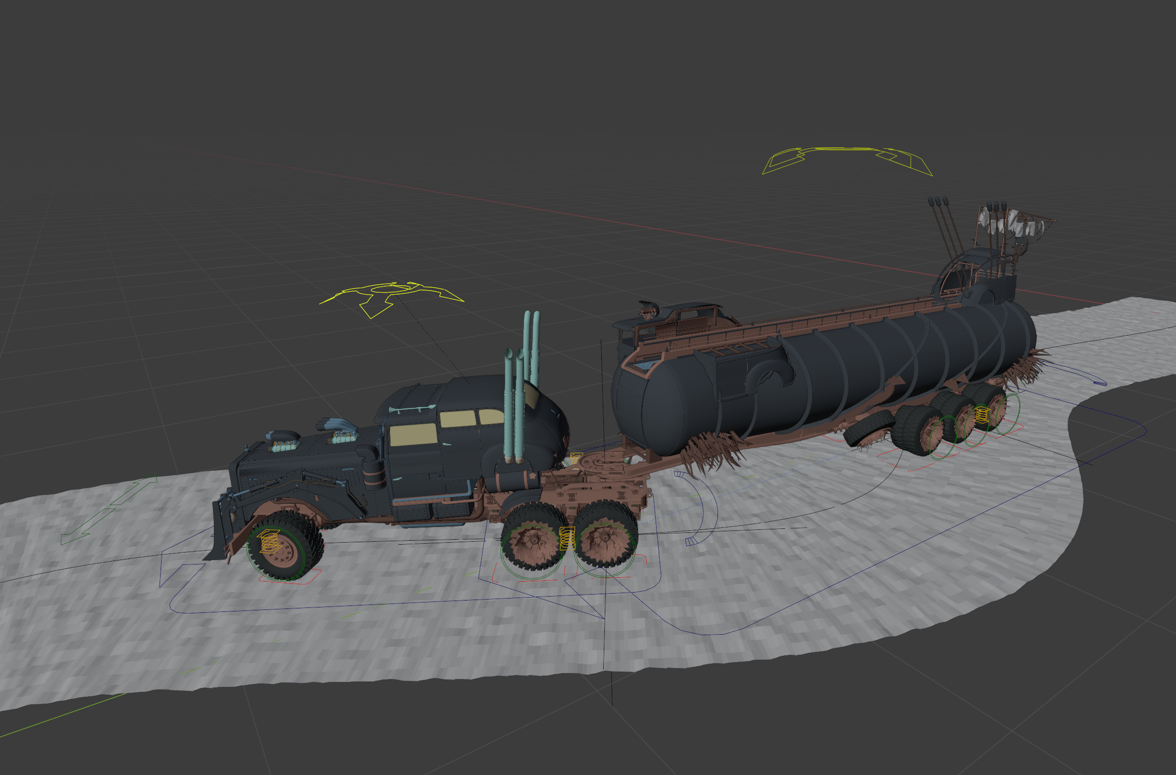 Furiosa's War Rig rigged preview image 1