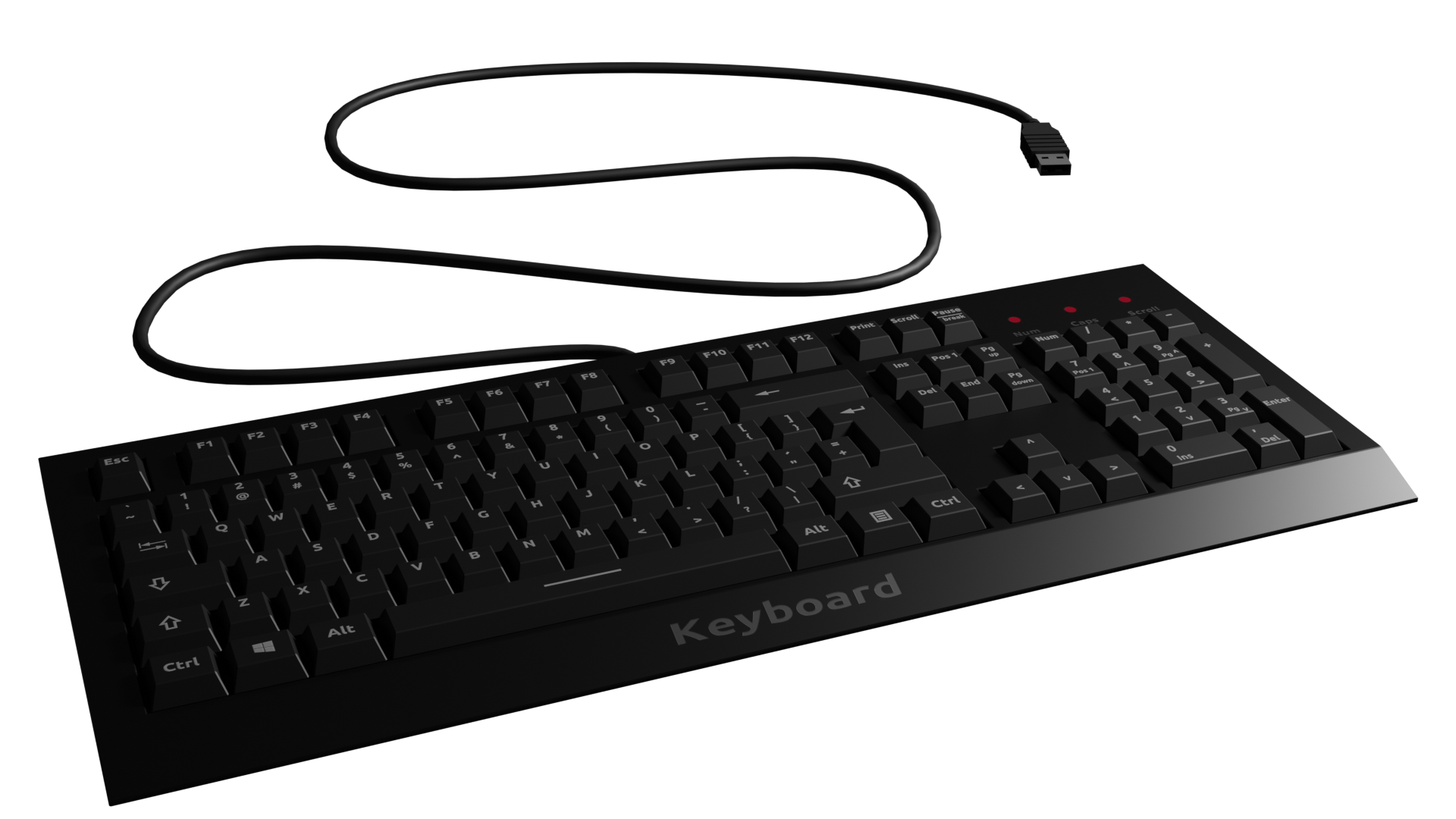 Simple Keyboard (Low Poly) preview image 1