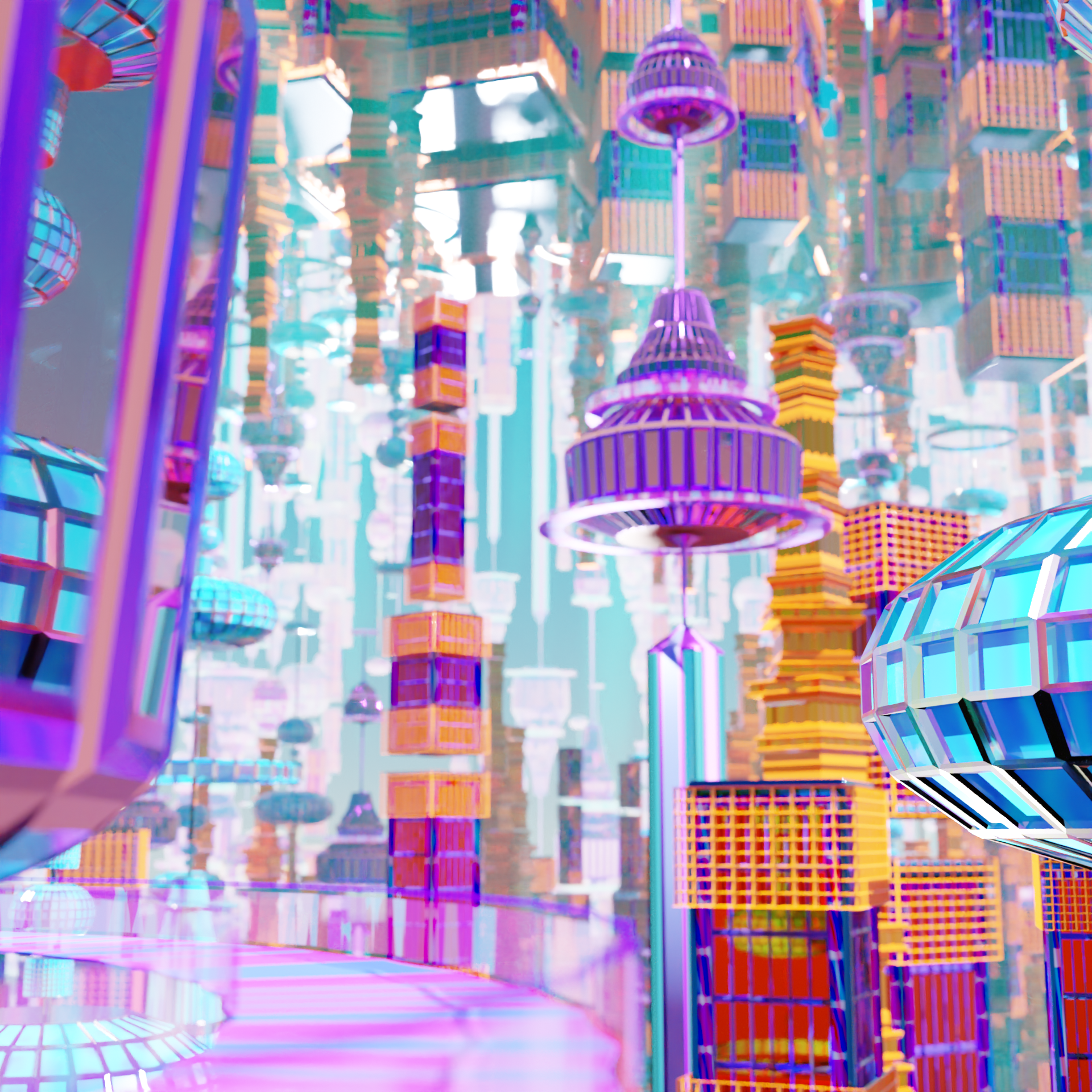 Stylized Sci-Fi Skyscrapers and Towers - Day + Night mode! preview image 5