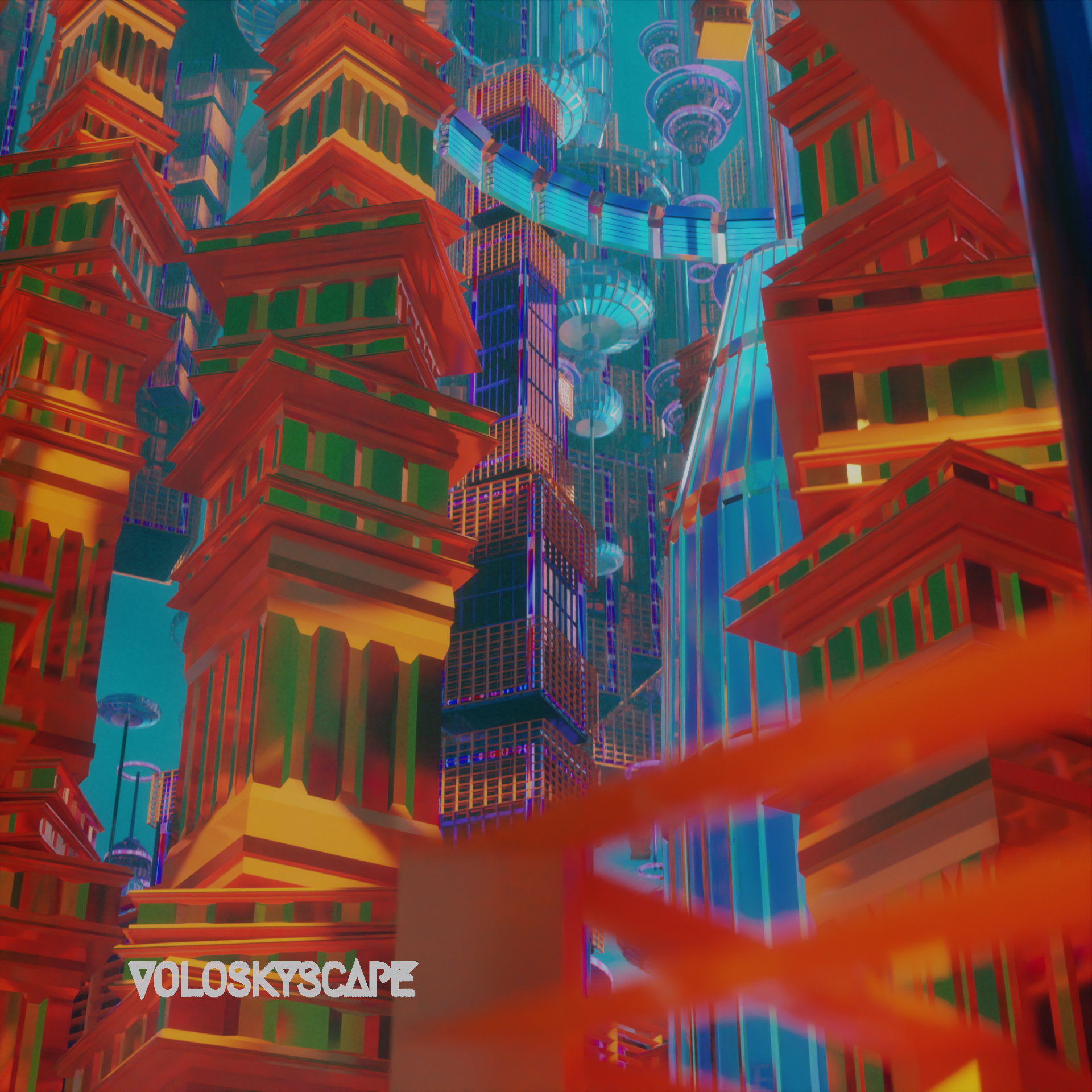 Stylized Sci-Fi Skyscrapers and Towers - Day + Night mode! preview image 6