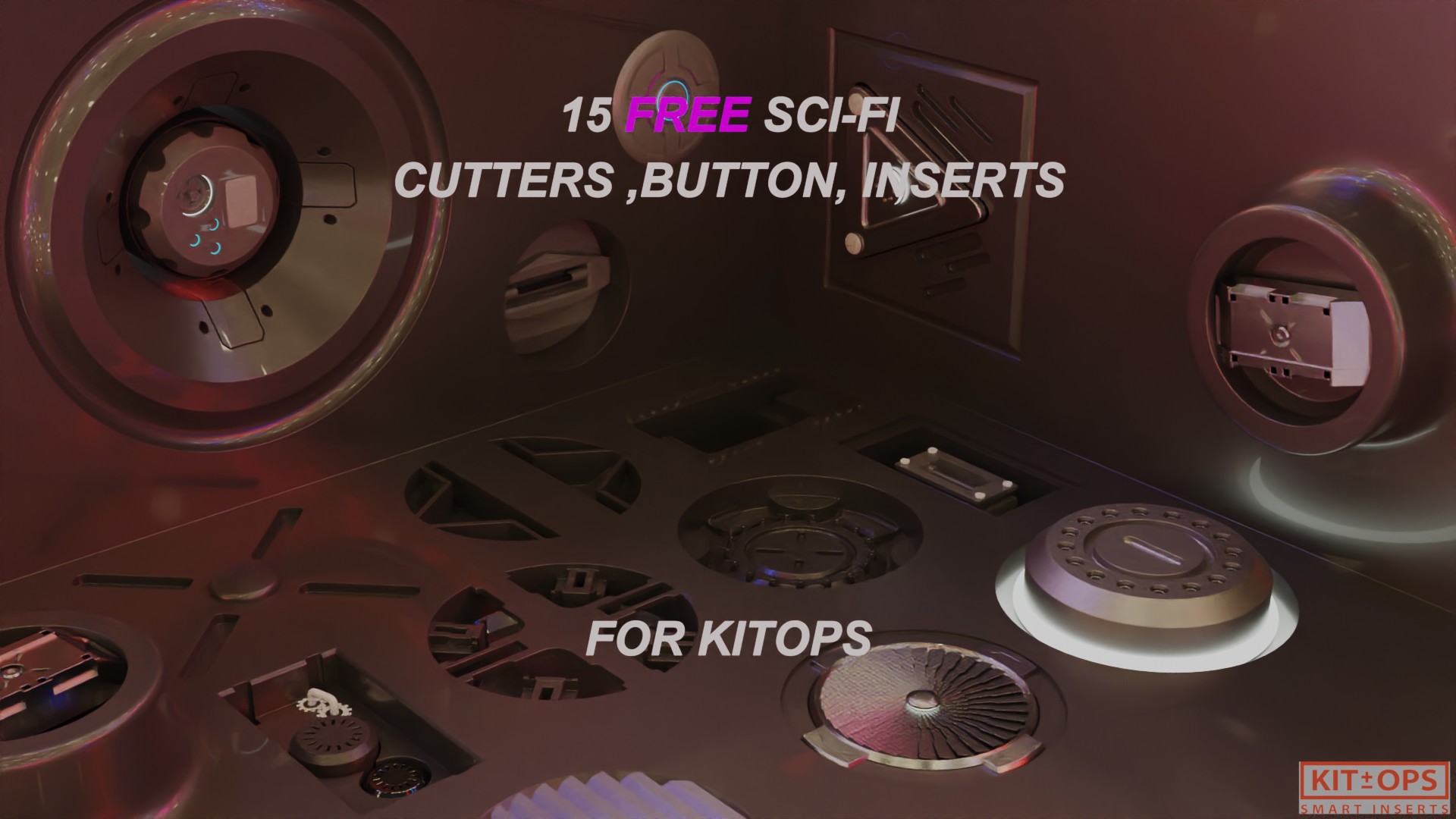 15 Free sci - fi cuttors , inserts and buttons pack kit-ops ready preview image 1