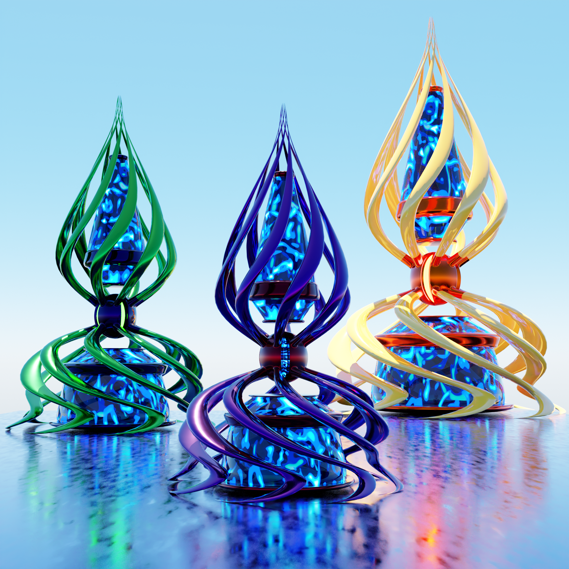 Alien / Abstract / Stylized Sci-Fi Building - with Animation + 3 color palettes preview image 1