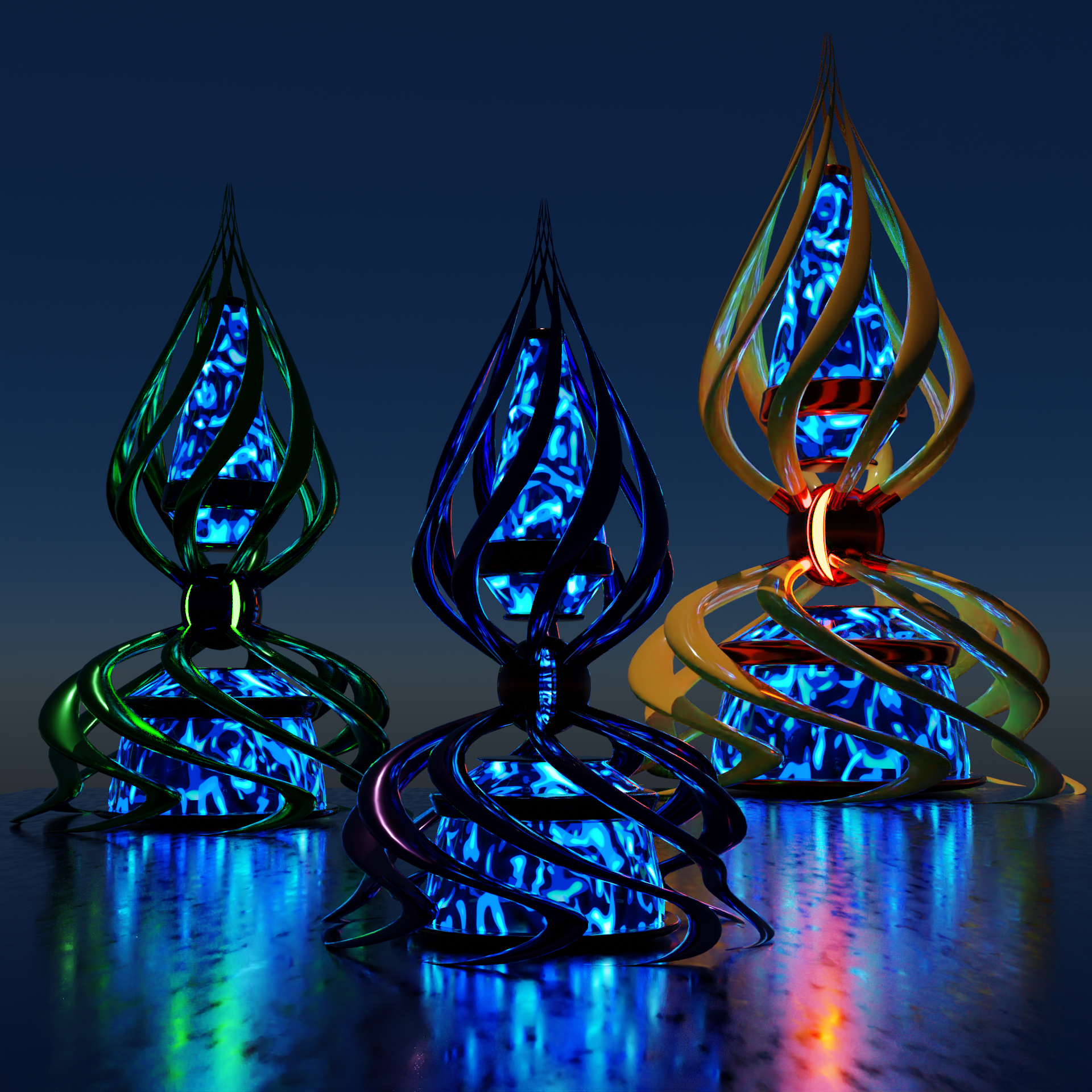 Alien / Abstract / Stylized Sci-Fi Building - with Animation + 3 color palettes preview image 2