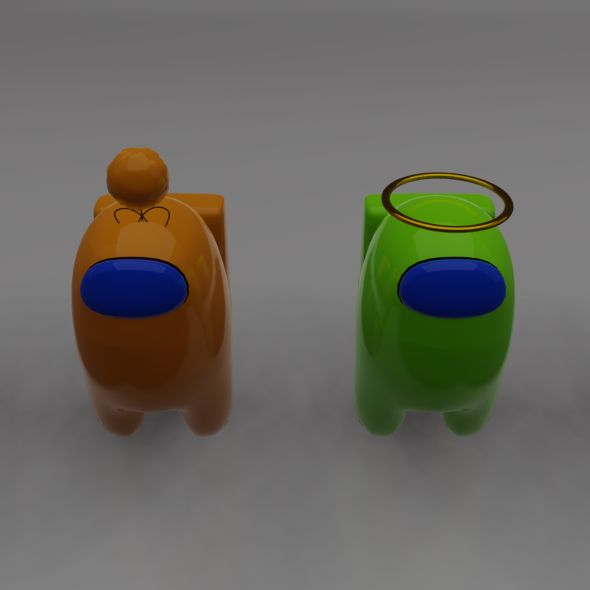 3D Among Us characters (rigged)(All colors and some hats!!) preview image 4