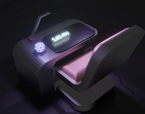 Office chair & table preview image