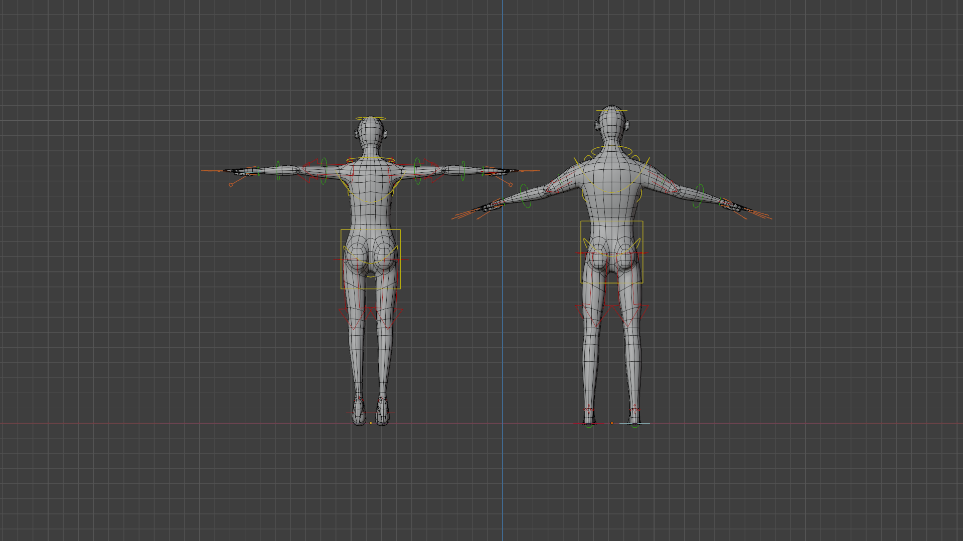 Rigged Low poly Male and Female Basemesh for Animation  preview image 4