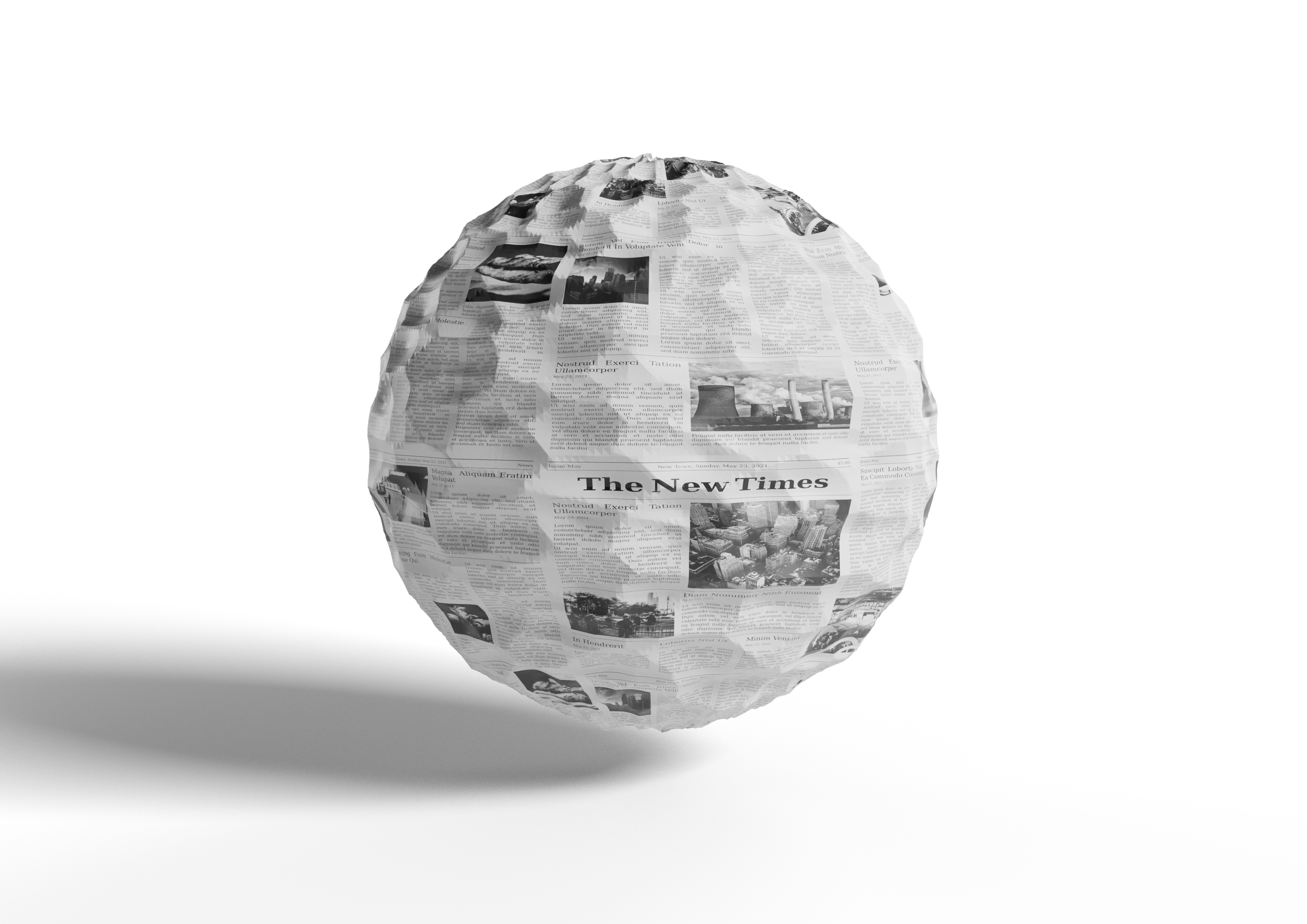 Crumpled Newspaper Material preview image 2