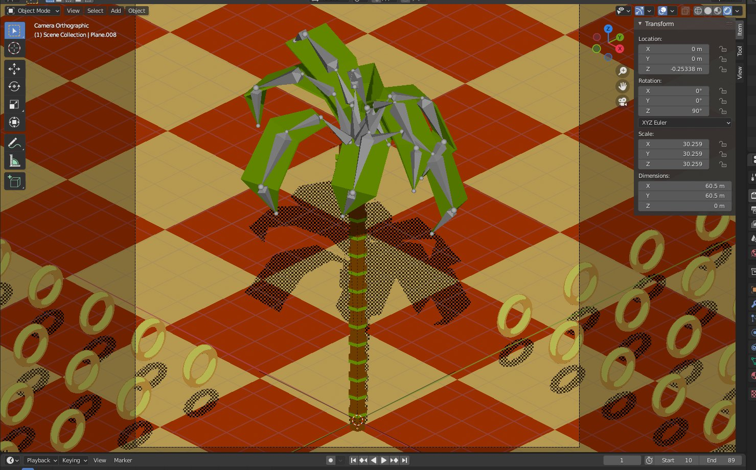 "Pixel art" Sonic Palm Tree preview image 2