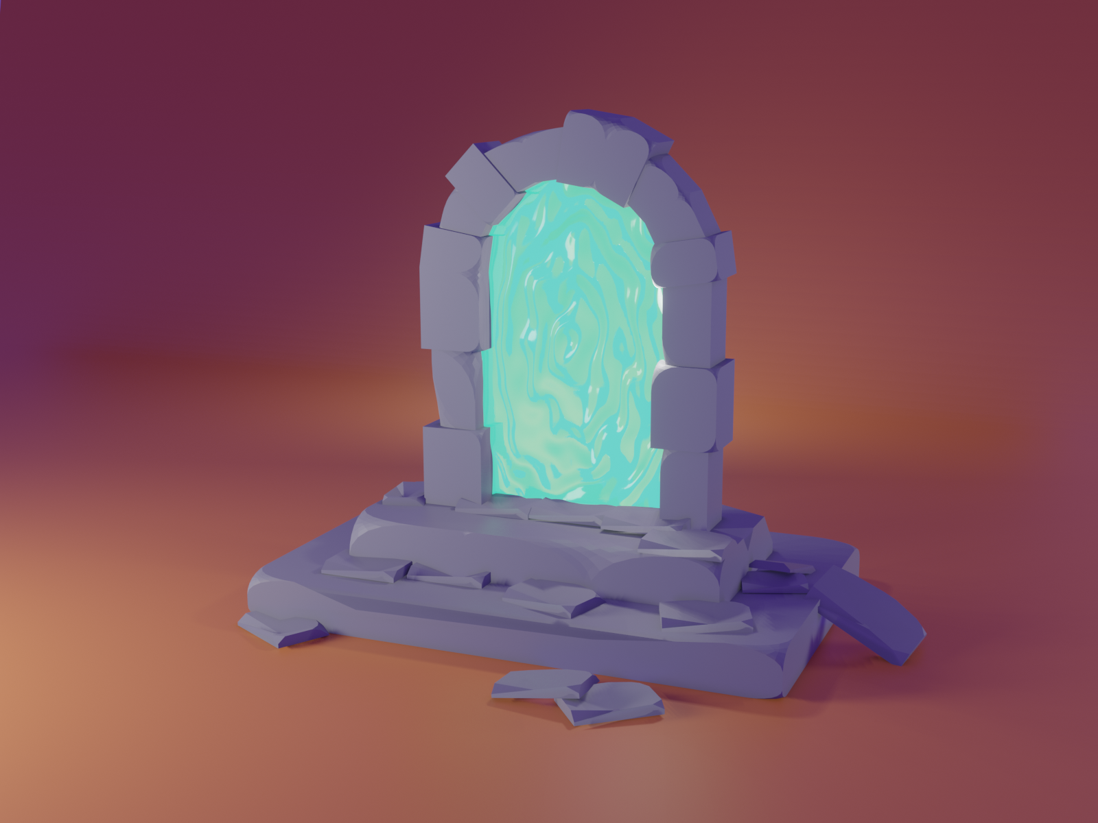 Low Poly PORTAL preview image 1