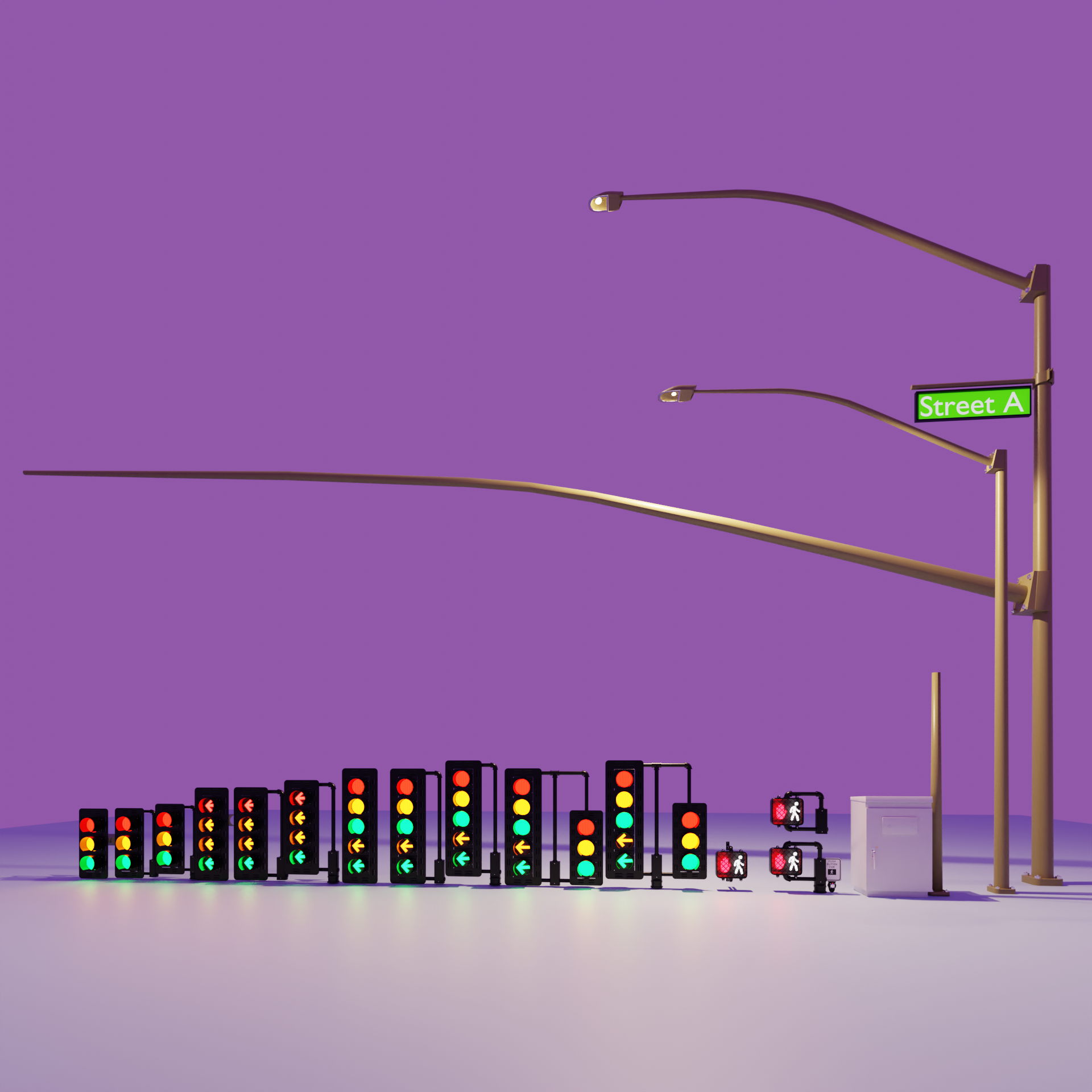 Traffic Signal Assets Pack preview image 1