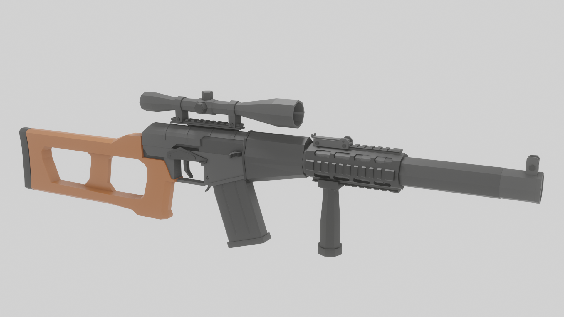 Low Poly VSS Vintorez Custom preview image 1