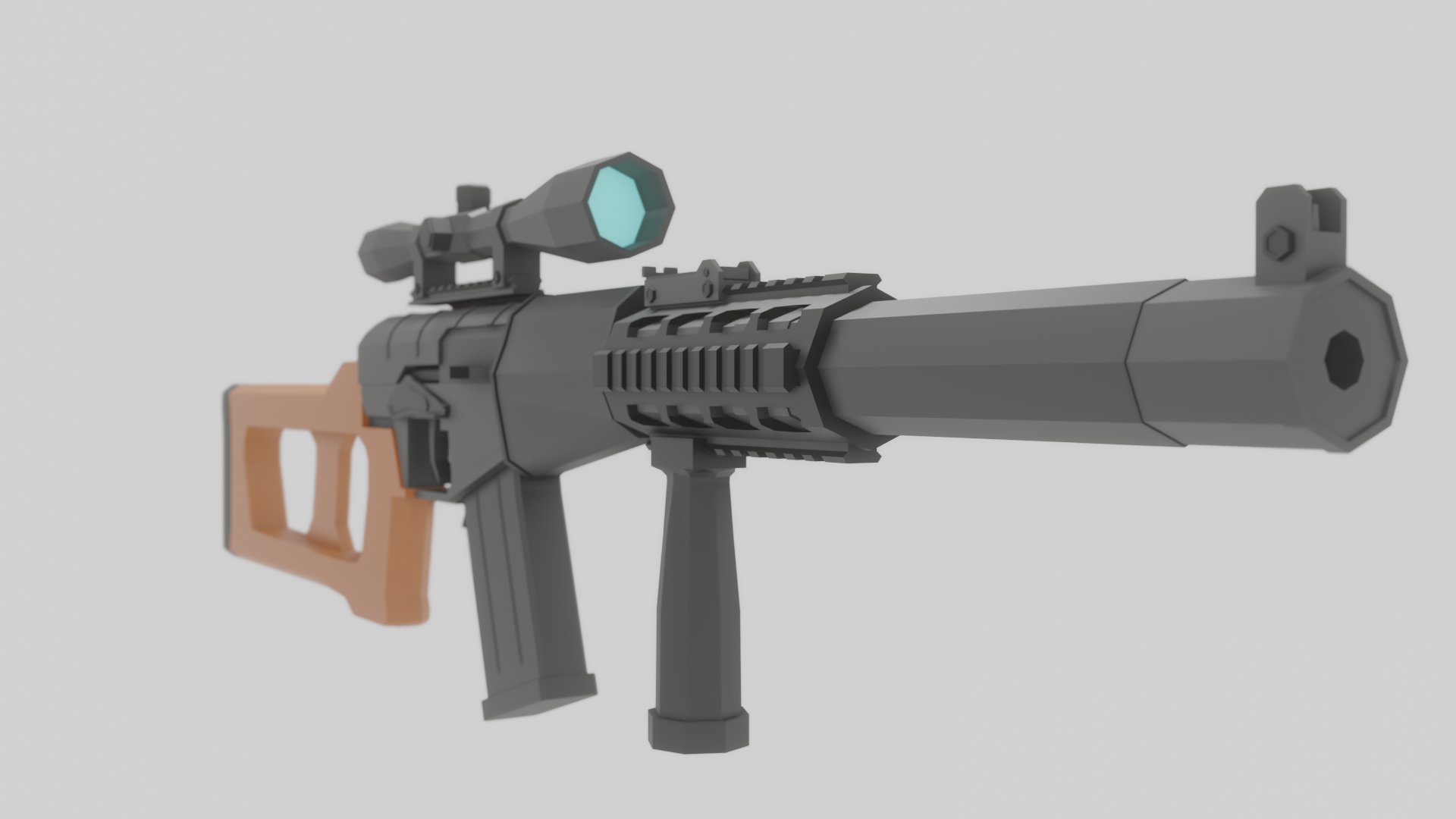 Low Poly VSS Vintorez Custom preview image 5