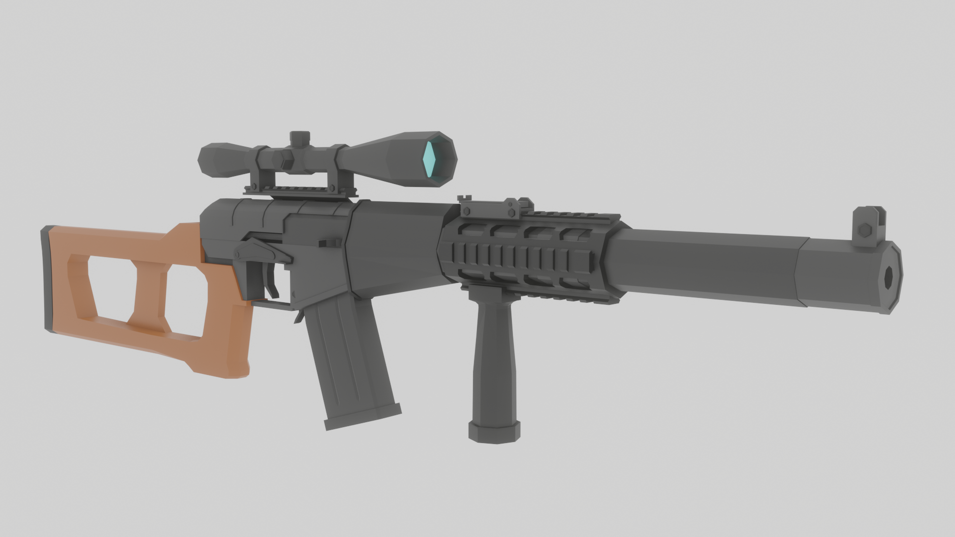 Low Poly VSS Vintorez Custom preview image 8