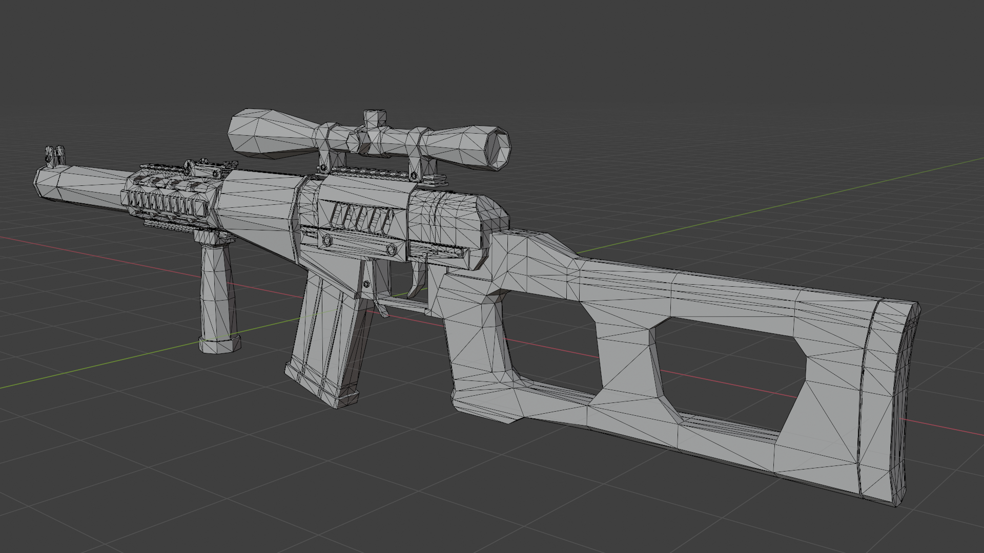 Low Poly VSS Vintorez Custom preview image 10