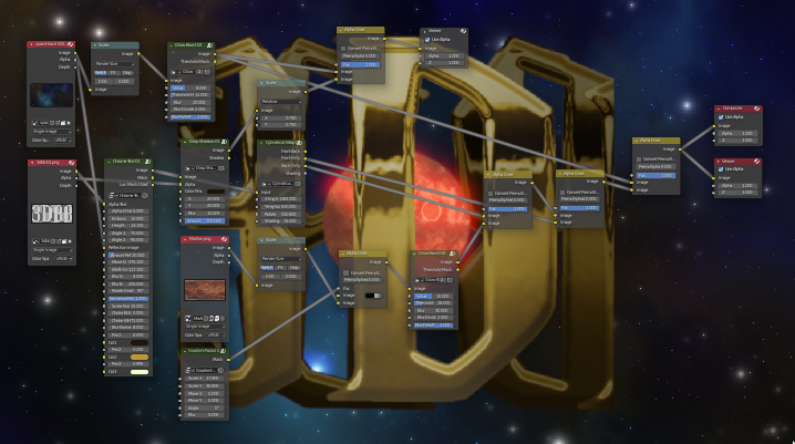 Compositor Nodes 3dbb Chrome-Text, Cylindrical-Wrap preview image 1