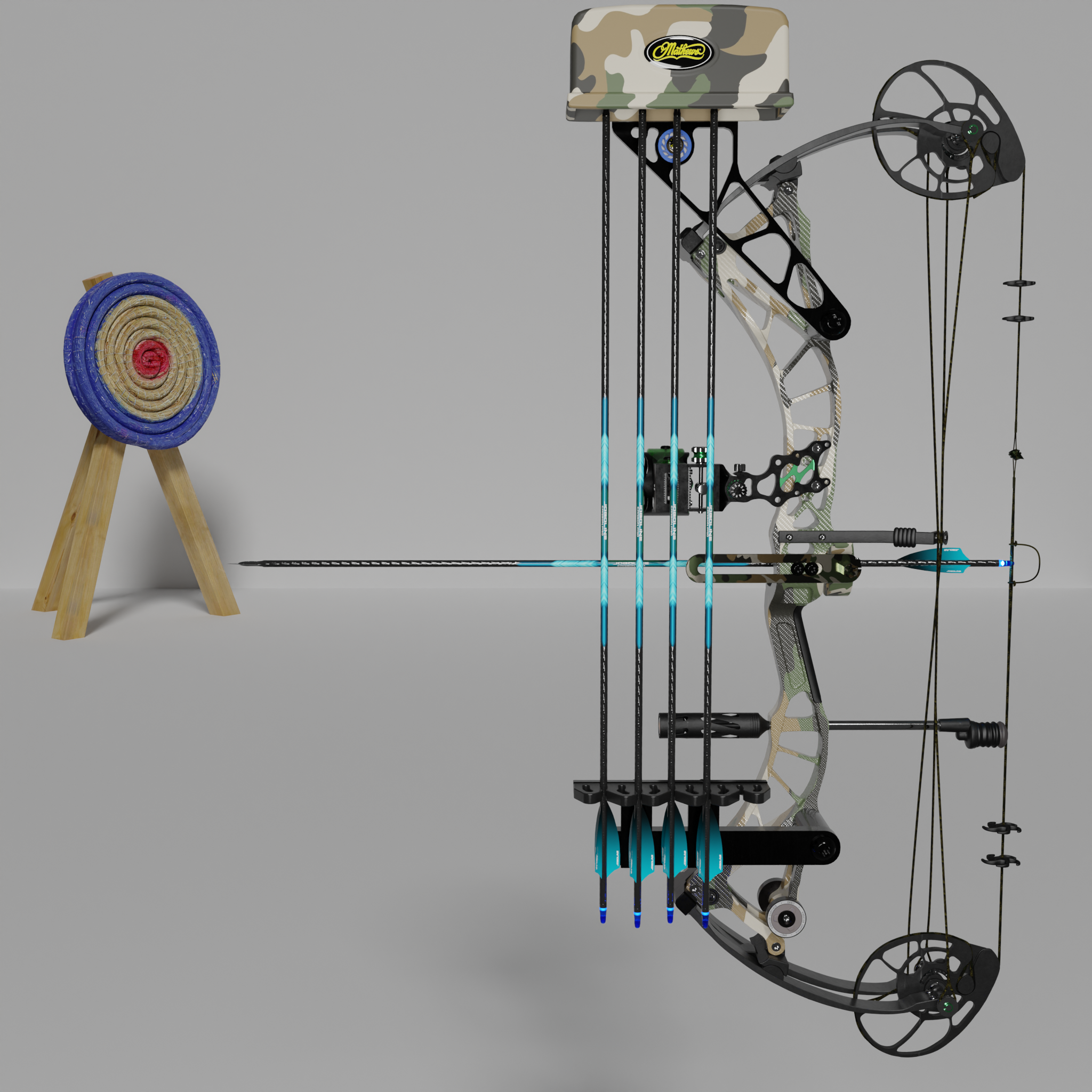Blender model - Compound bow Bowtech Guardian. v.1.2 preview image 1