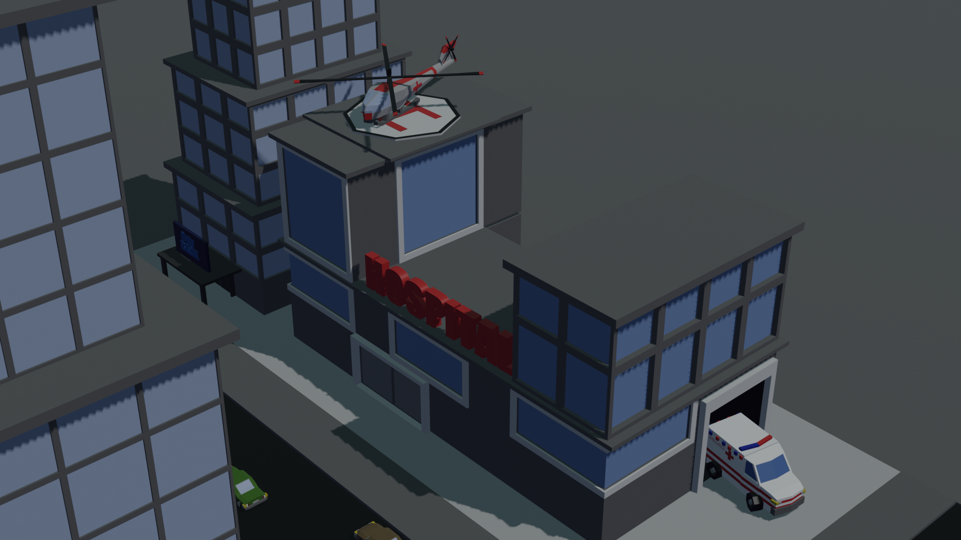 A small low poly town preview image 1