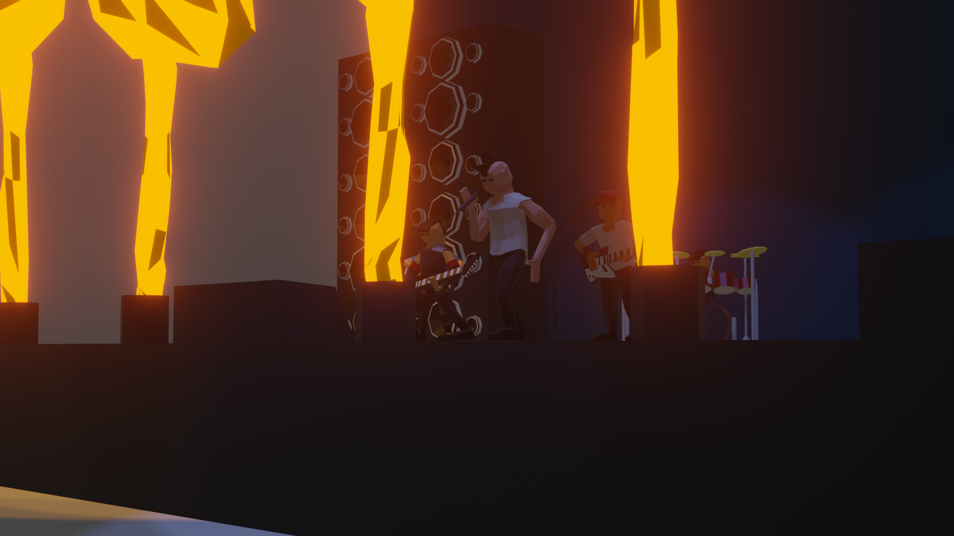 LOW POLY HEAVY METAL BAND preview image 1