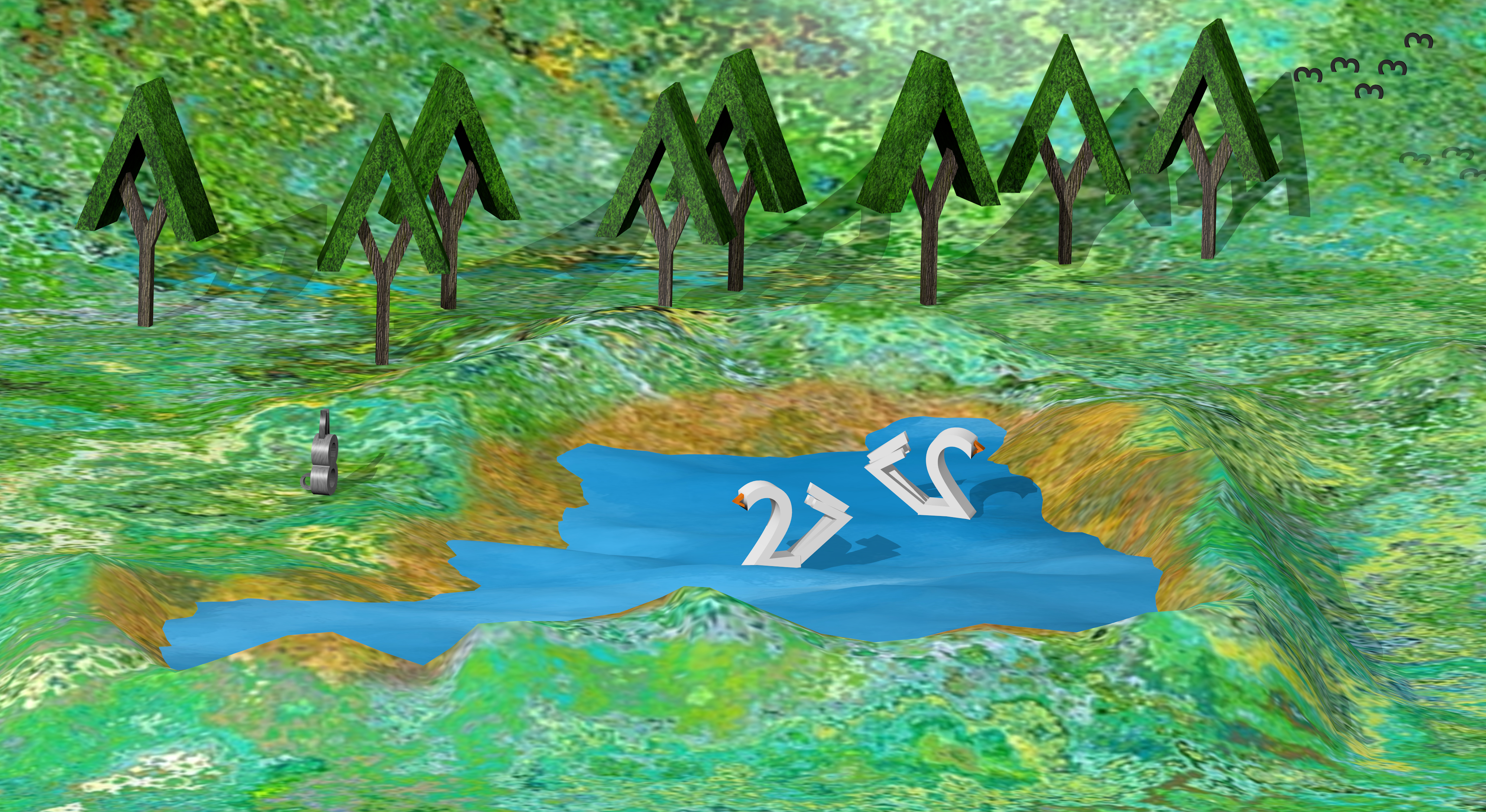 Nature text scene preview image 1