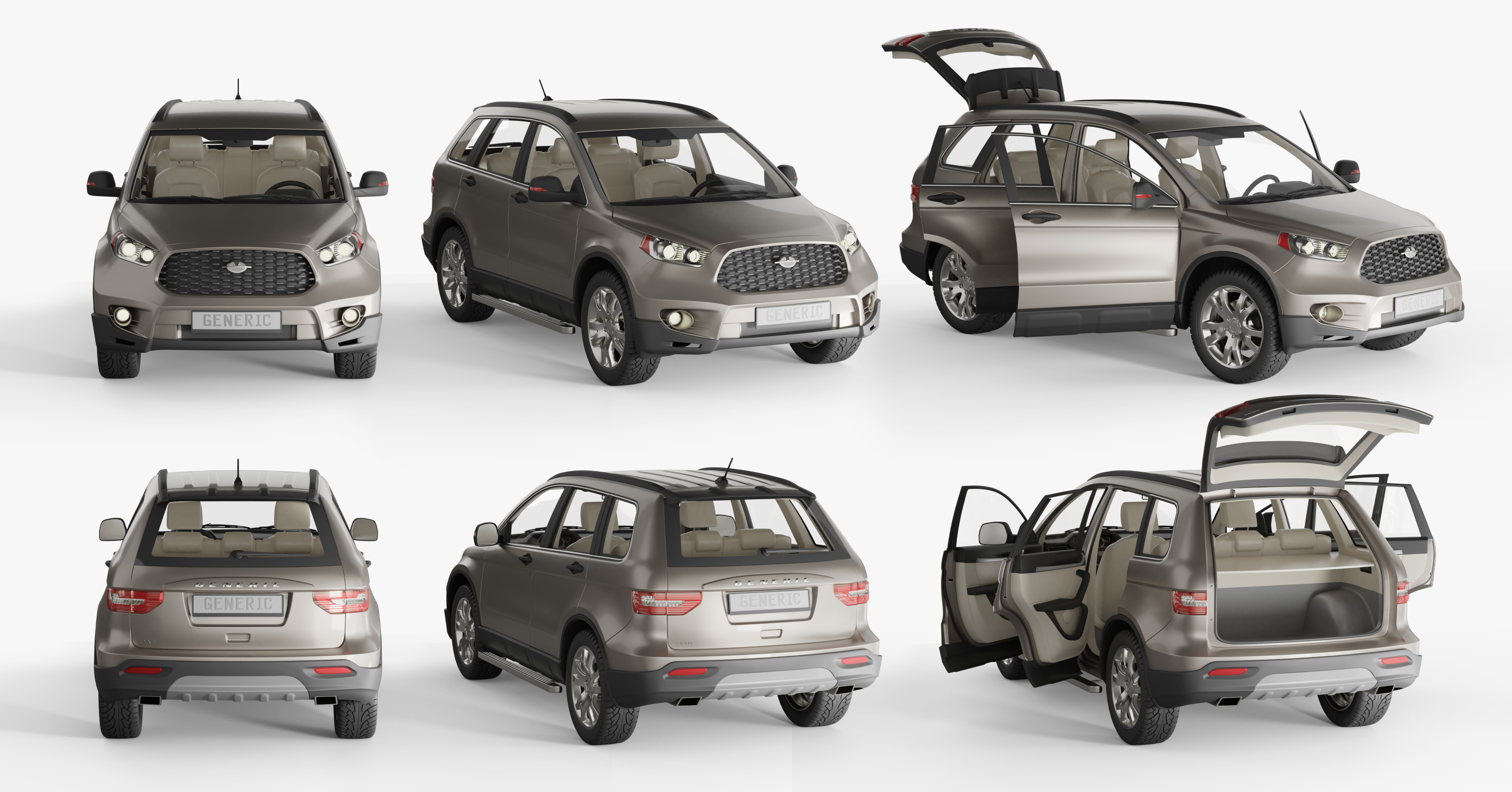 Generic SUV ZYX0 snow covered and wrecked preview image 2