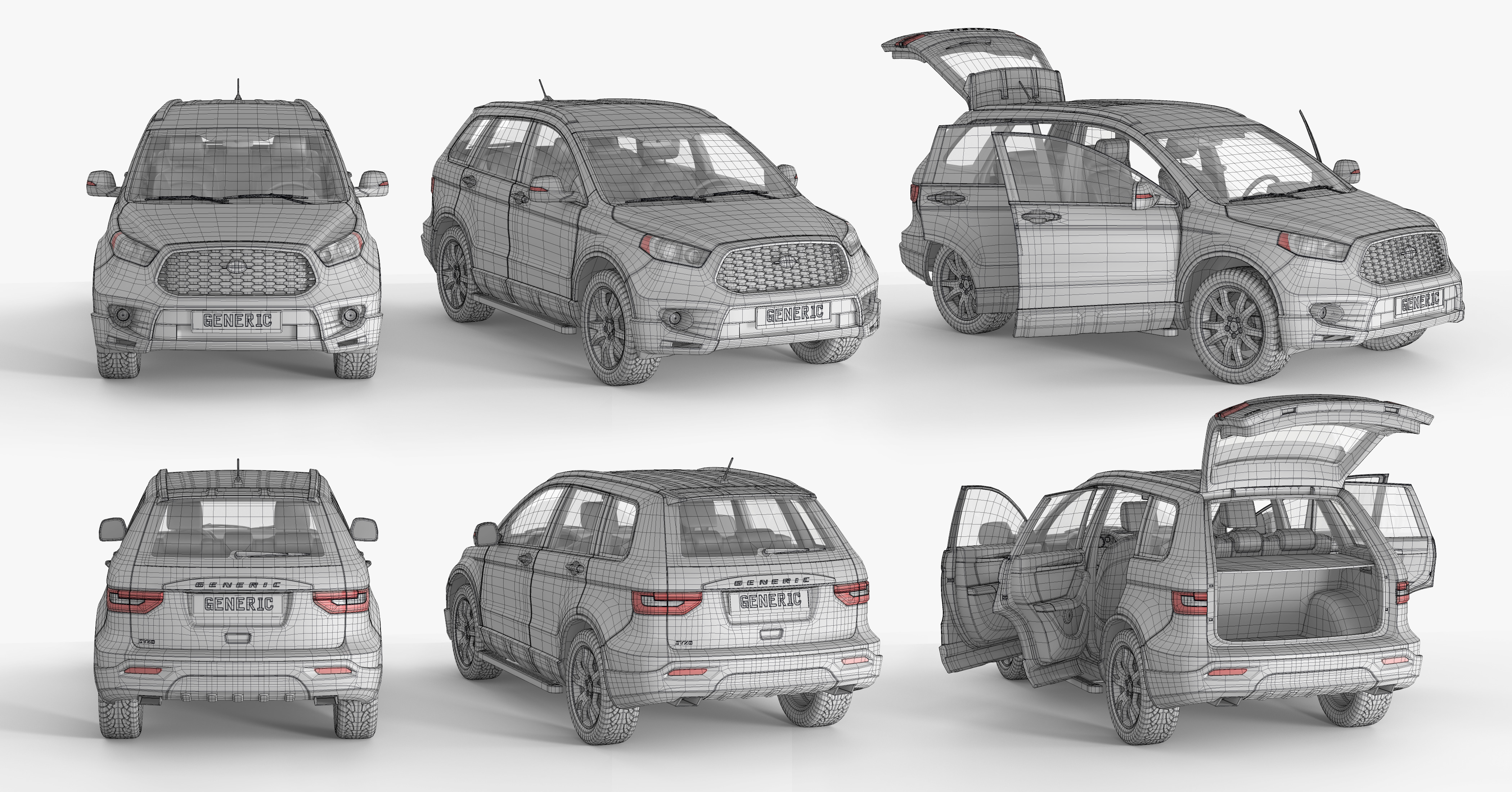 Generic SUV ZYX0 snow covered and wrecked preview image 3