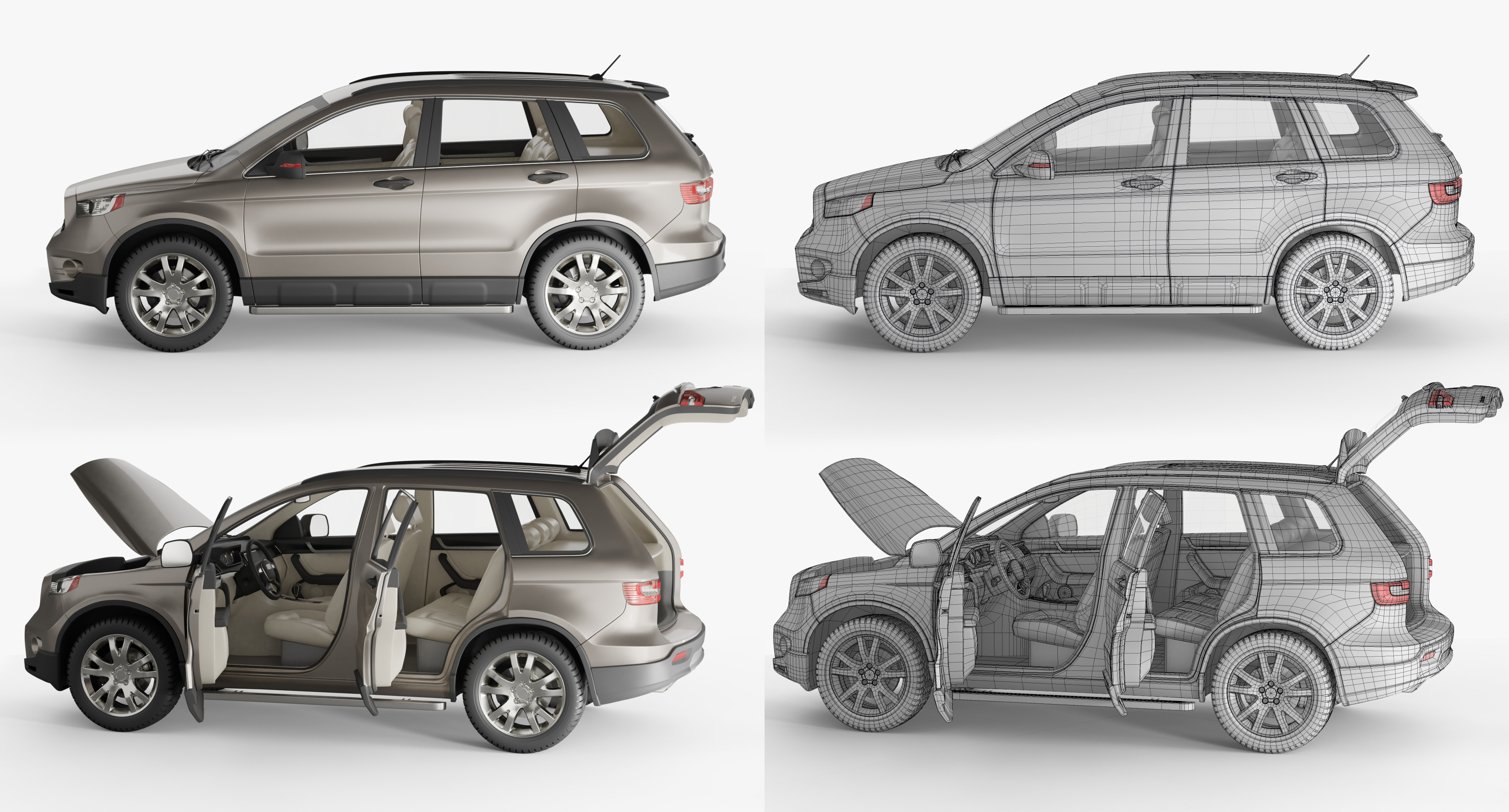 Generic SUV ZYX0 snow covered and wrecked preview image 4