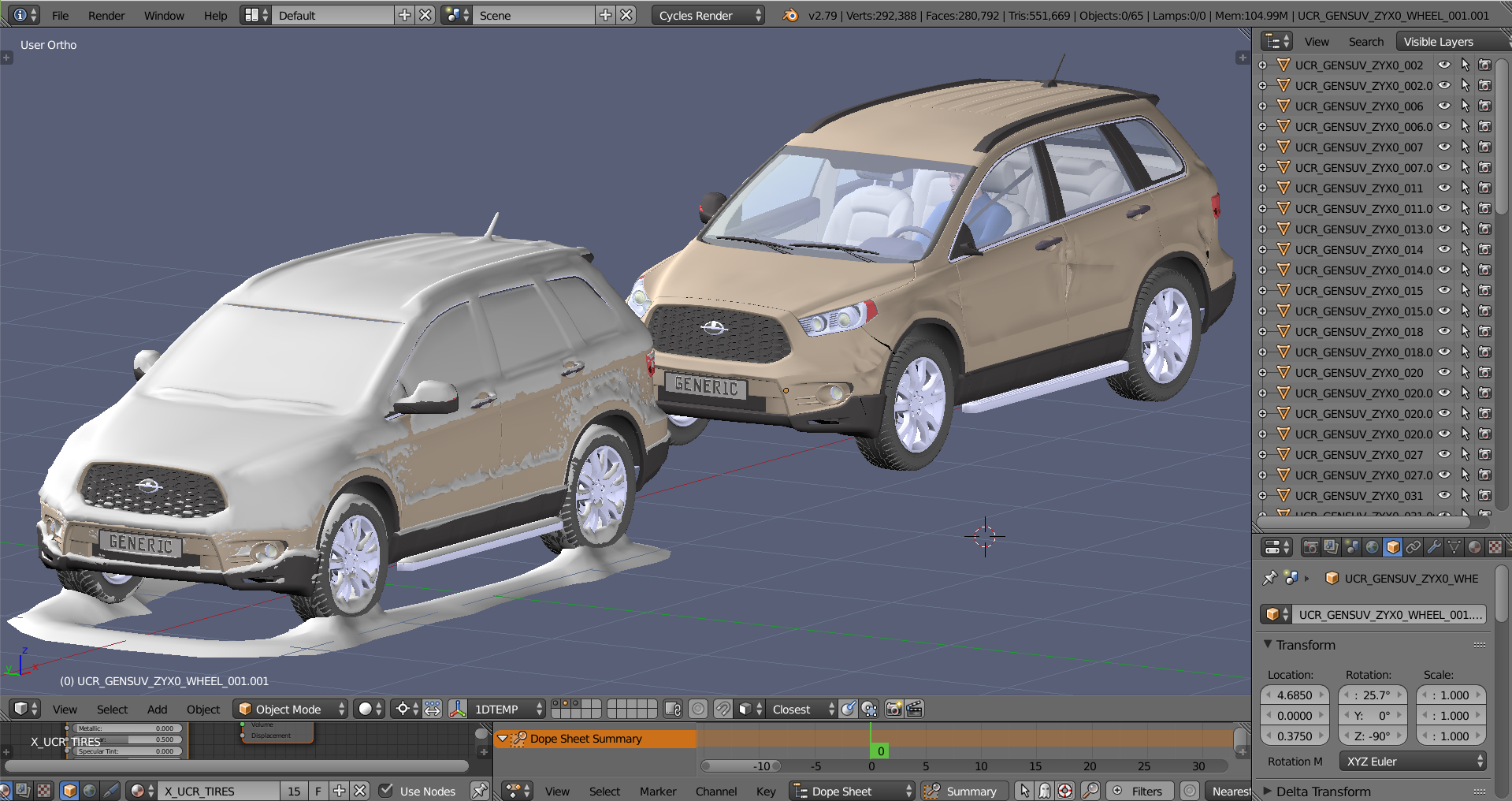 Generic SUV ZYX0 snow covered and wrecked preview image 9