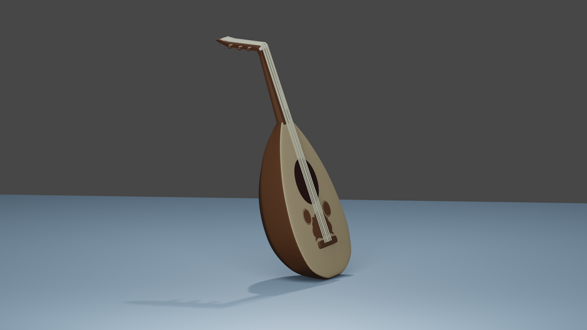 Low Poly Oud instrument preview image 2