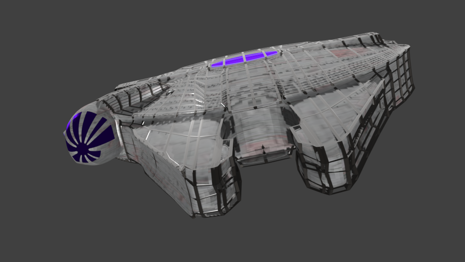 Low-Poly Millennium Falcon Fanart preview image 2