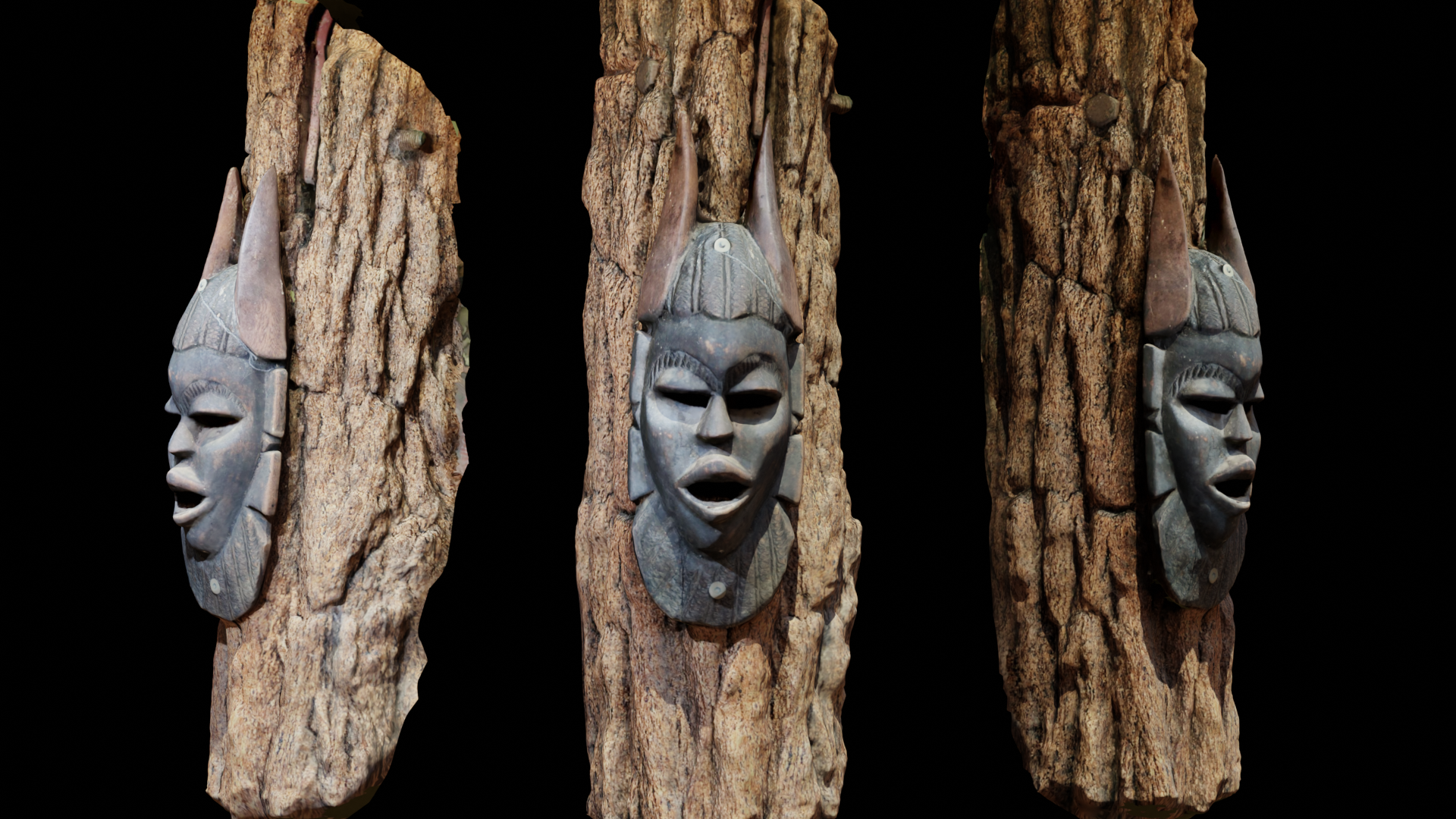 African Wooden Mask preview image 1