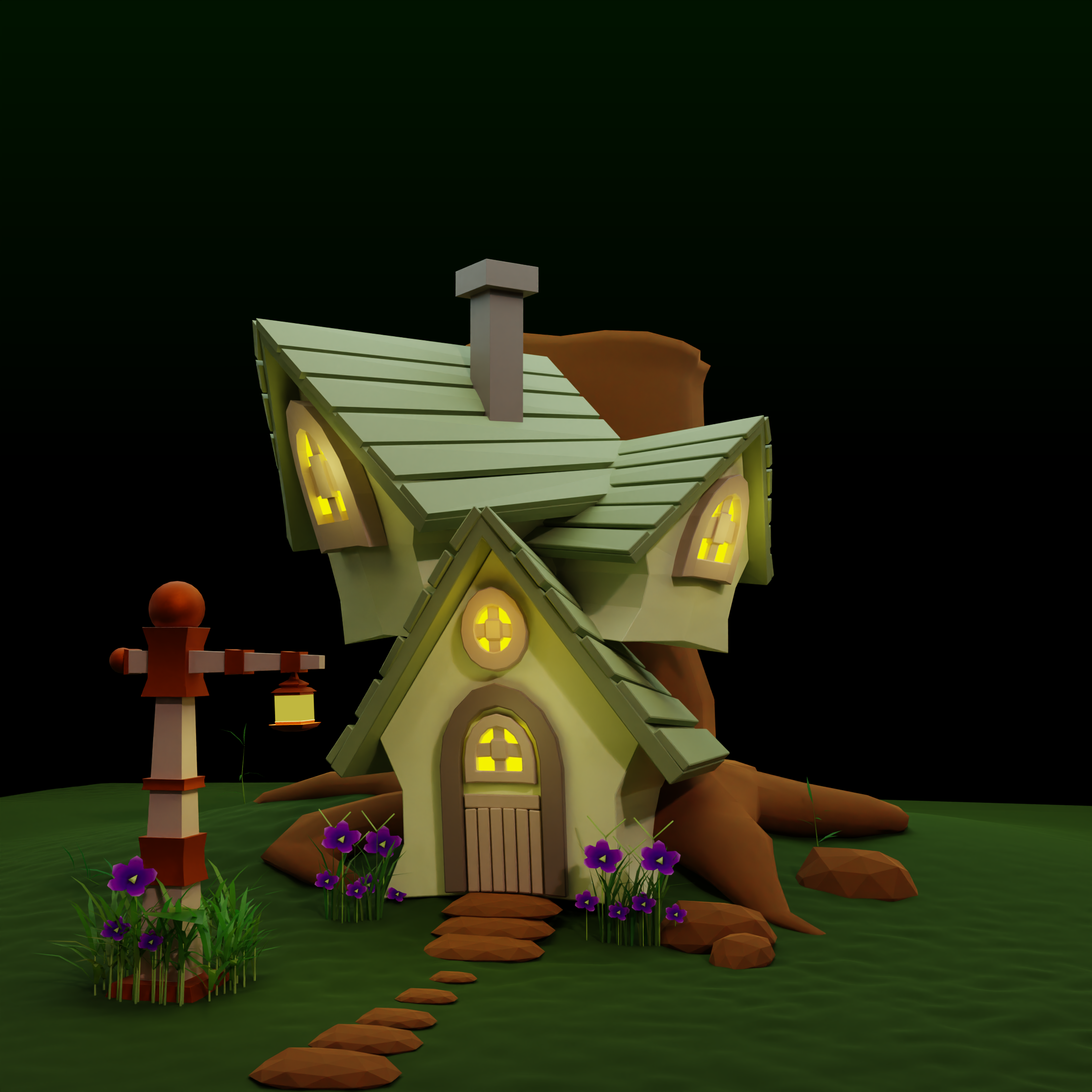 LowPoly Stylized House preview image 1