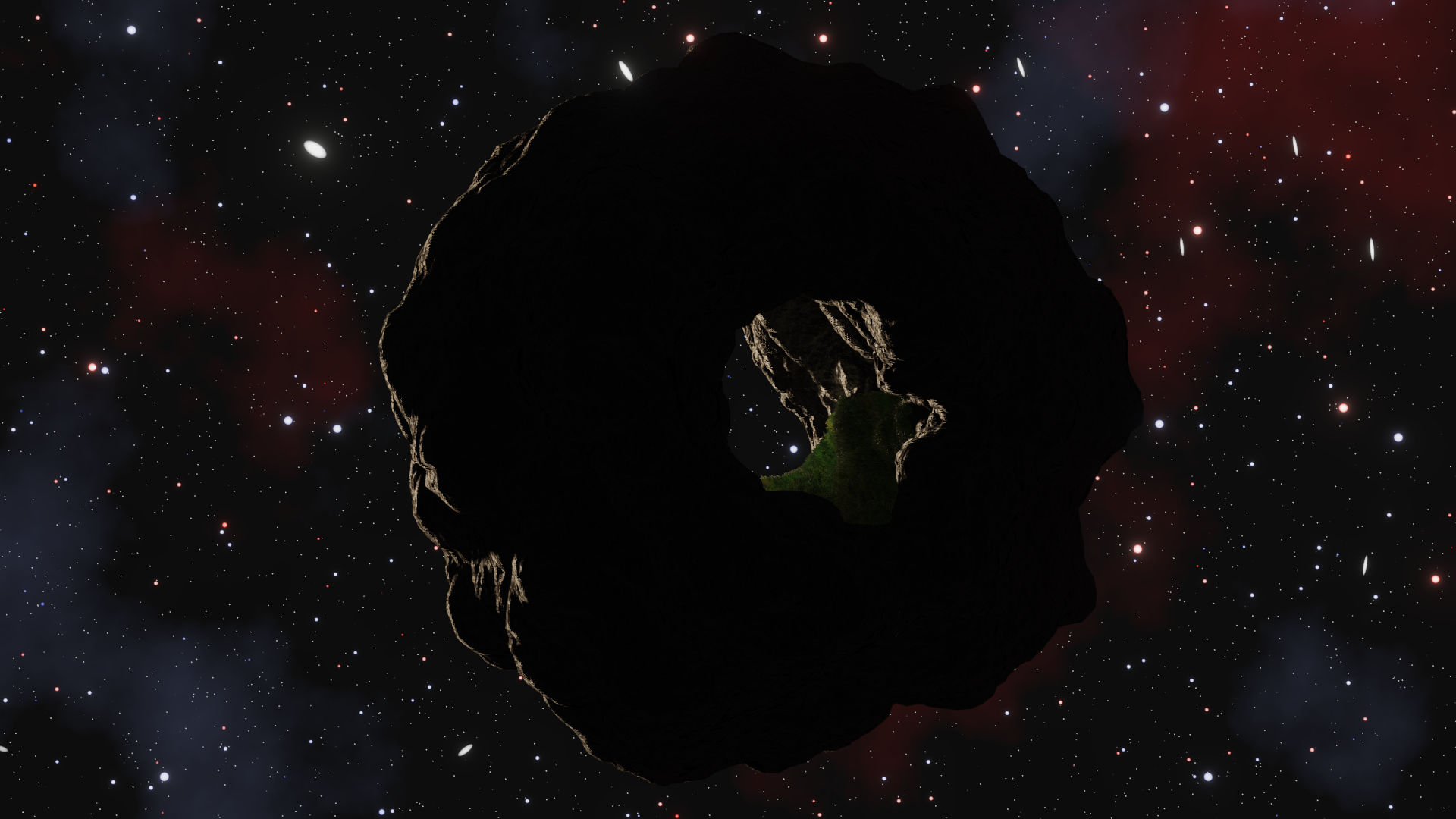 Scene with grass, rock and space preview image 2