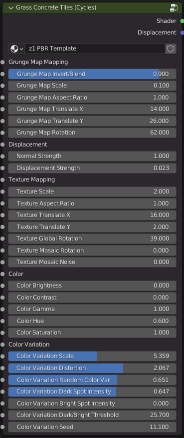 Grass Concrete Tiles (Cycles) preview image 2
