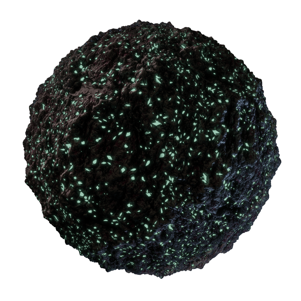 Stone Glowing Crystals (Cycles) preview image 1