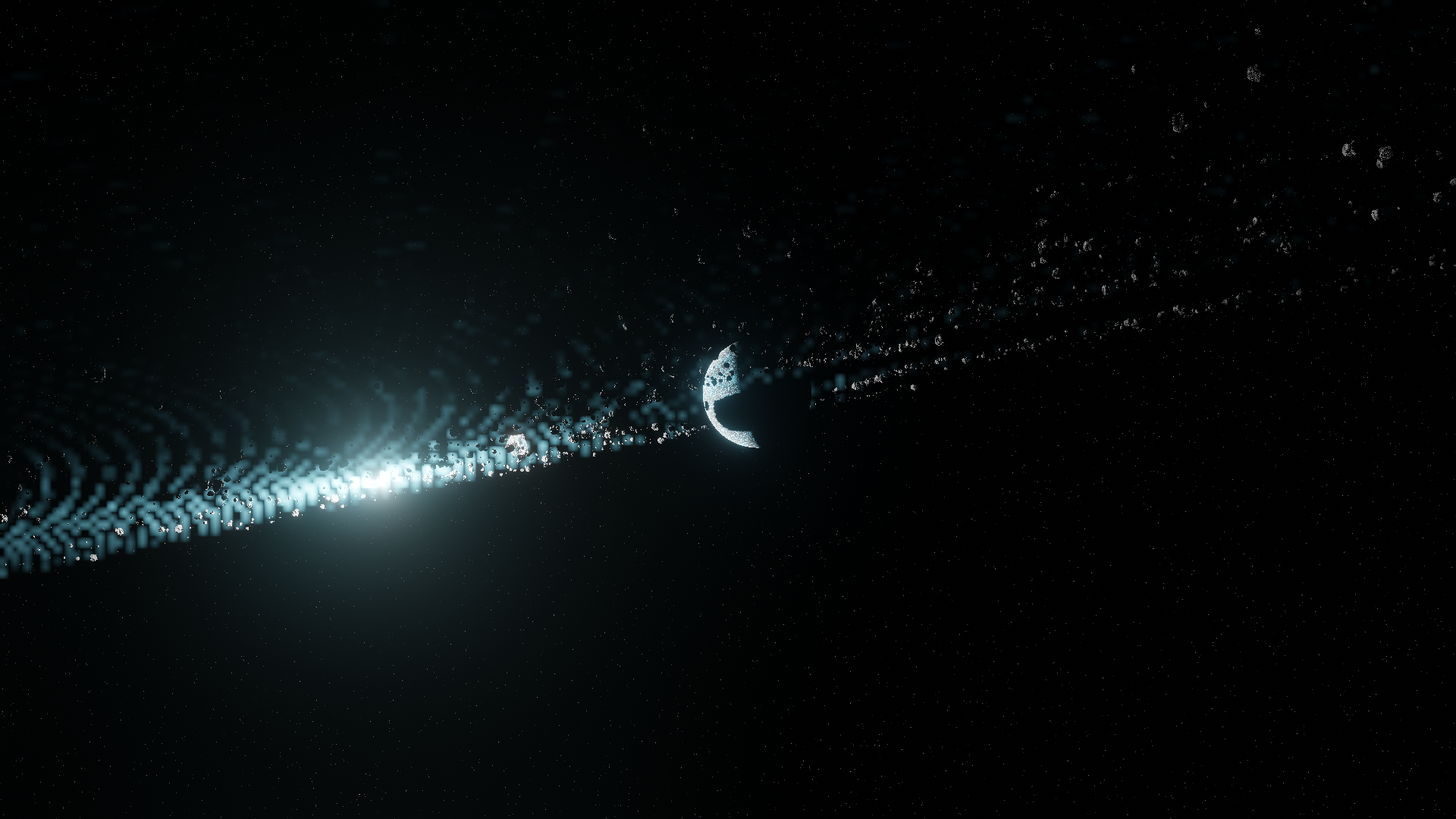 Space Planet With Asteroid preview image 2