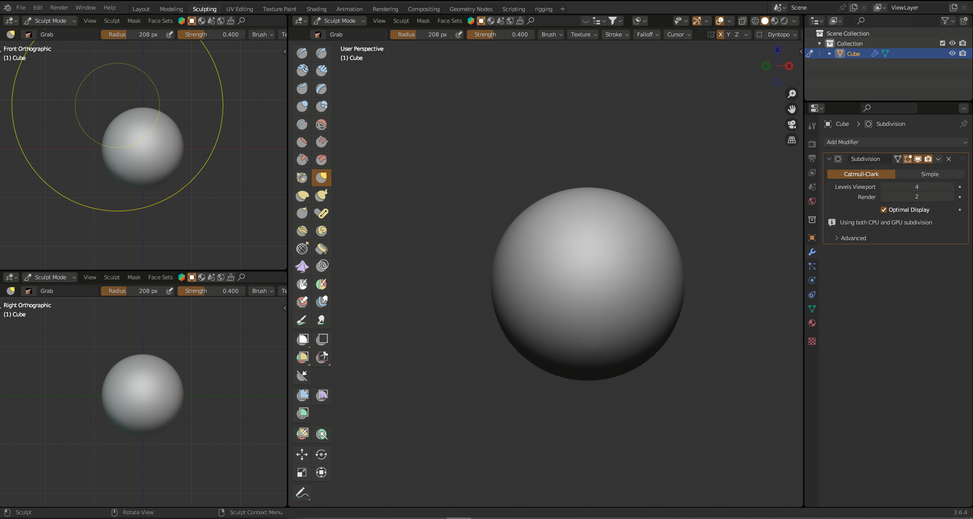 Blend Swap Zbrush like theme blender 3.4