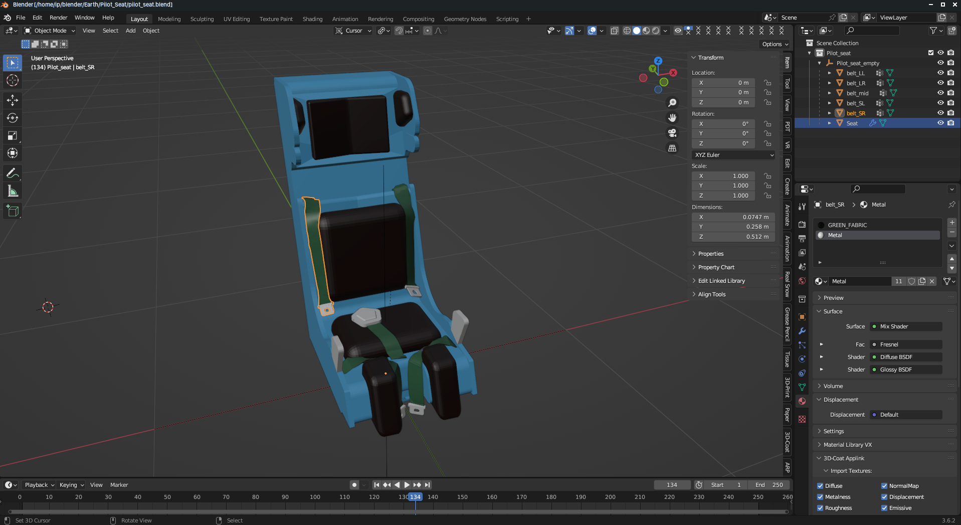 (Sci-fi) Pilot's seat preview image 2