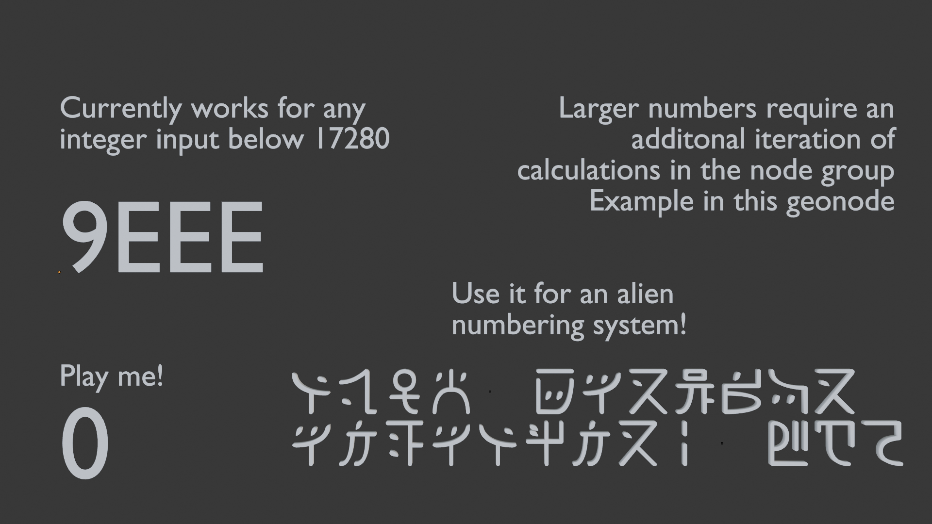 Decimal to Duodecimal Number Converter (Geometry Nodes Group) preview image 2