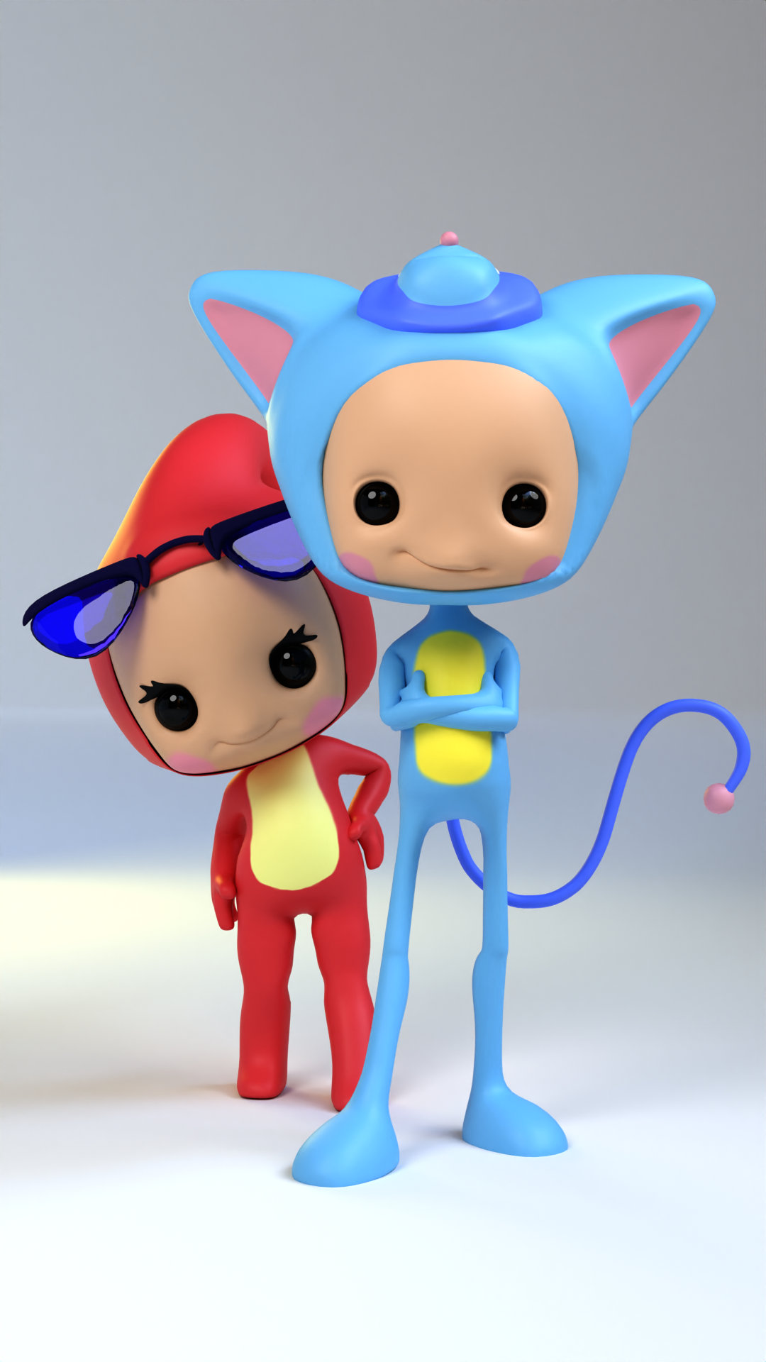 3D Karakter Aji dan Ani preview image 1