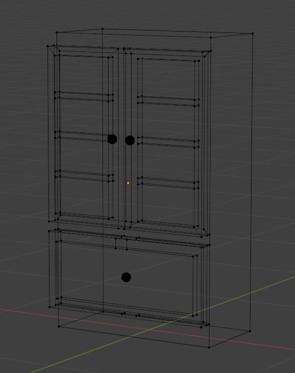 Wardrobe/Closet in low poly preview image 2