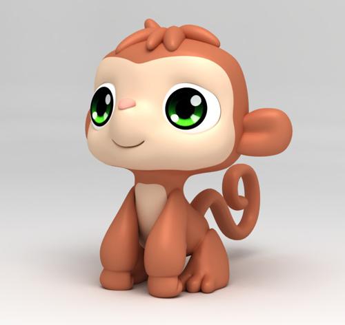 Little Monkey 3D Model preview image