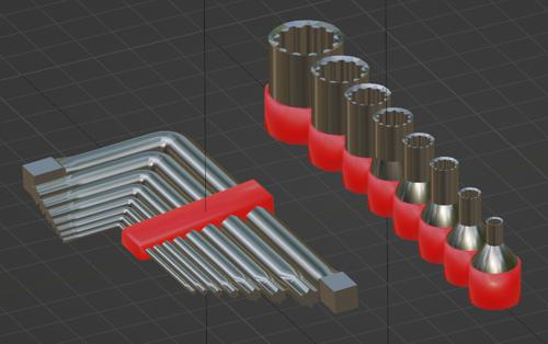 Torx and Spline wrenches set [assets lib] preview image