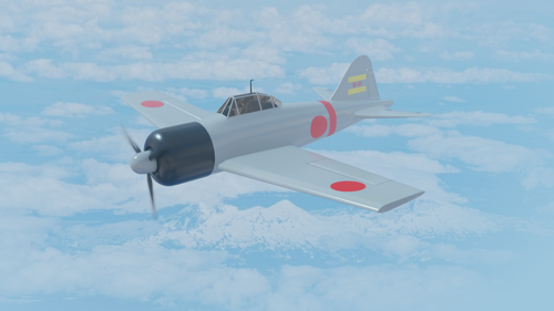 Mitsubishi Zero style airplane preview image