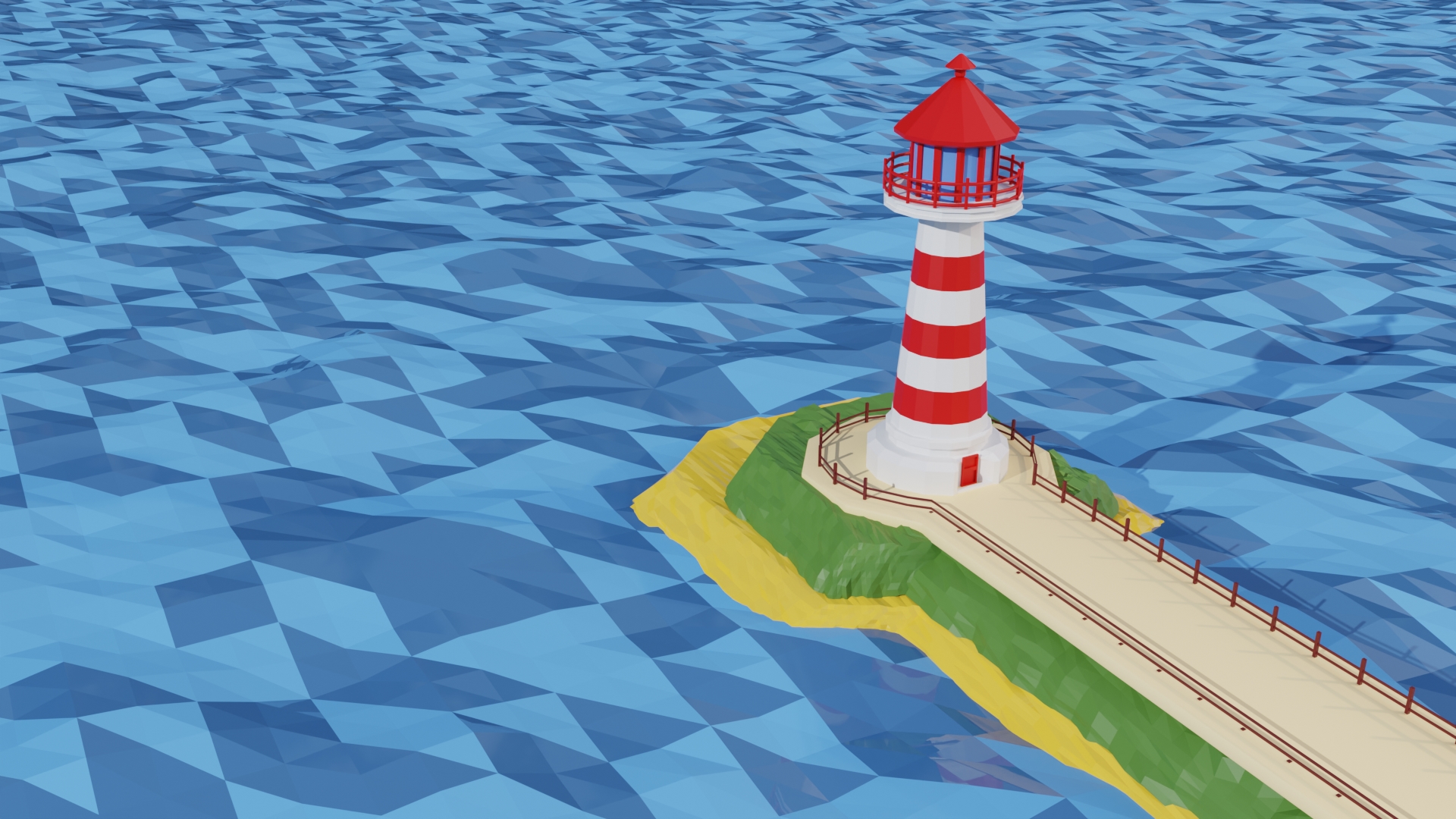 Low Poly - Light House Scene preview image 1