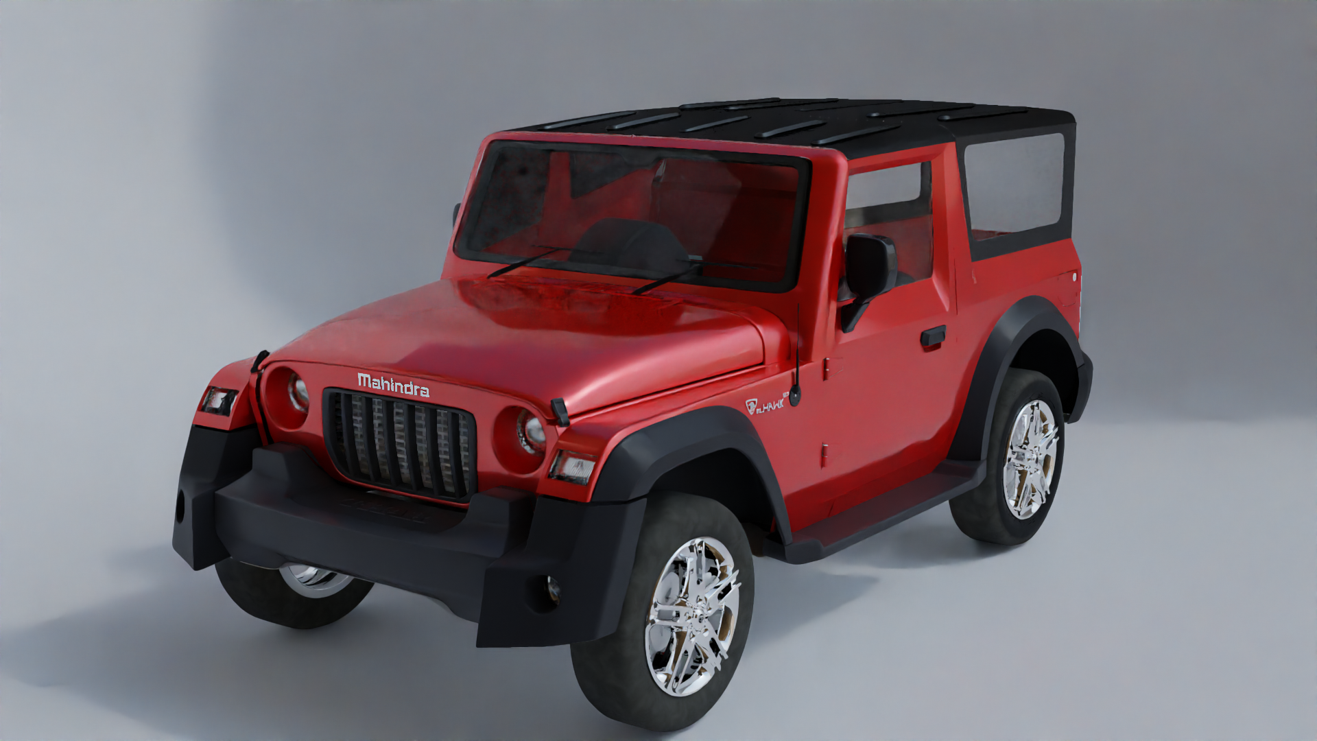 Mahindra Thar 3D Model preview image 2