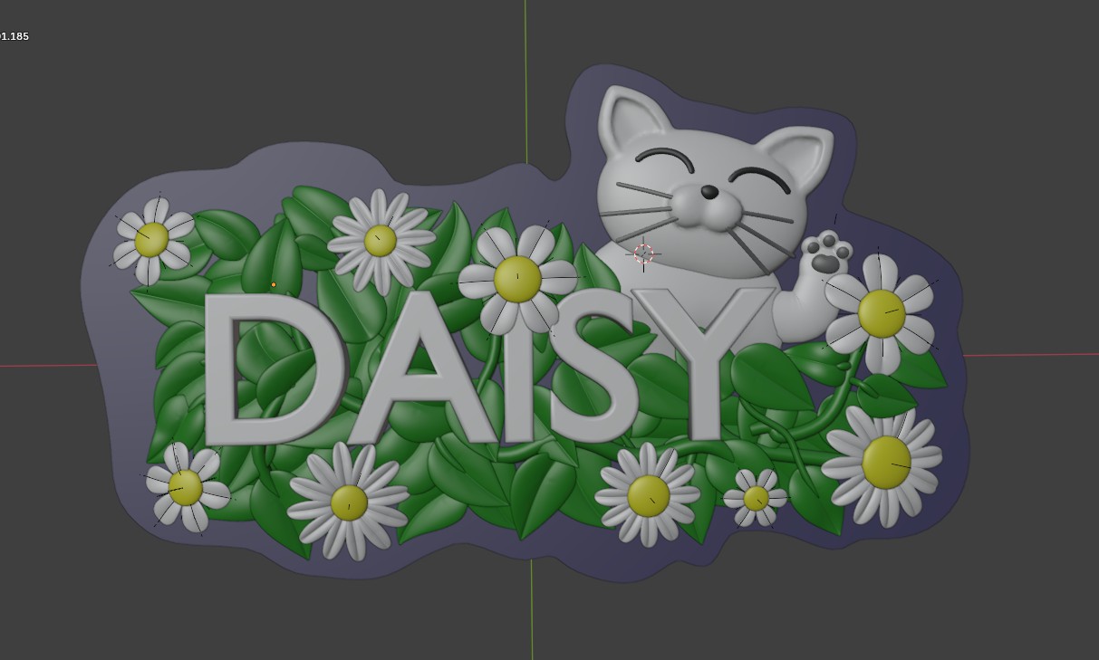 Daisy Pattern DoorSign with Flowers preview image 1