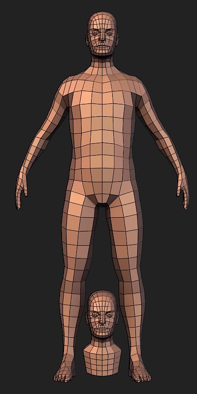 Basemeshes: Male Head And Body preview image 1