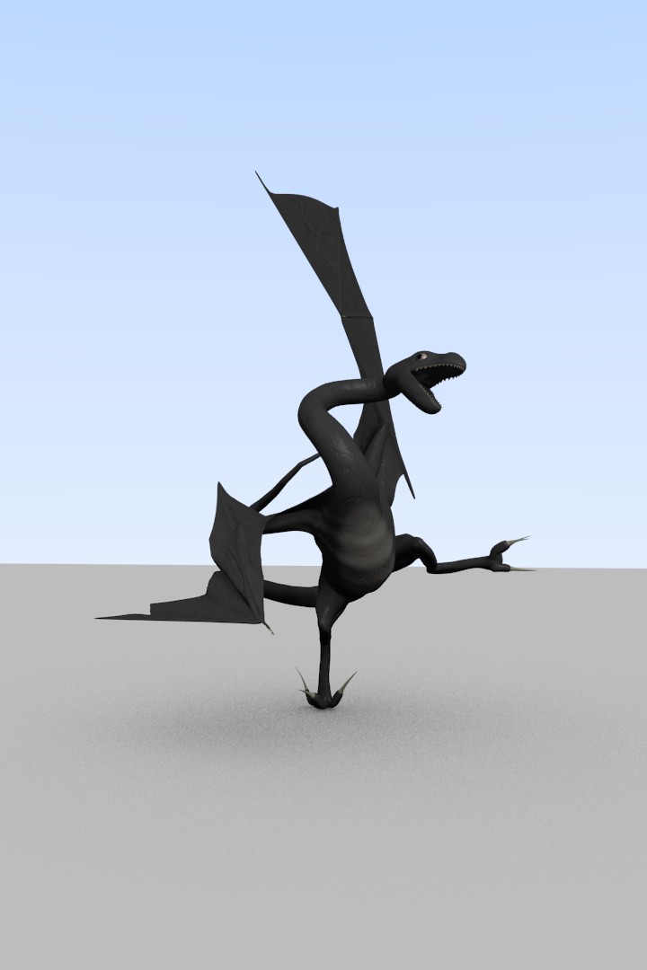 Fell Beast (rigged) preview image 1