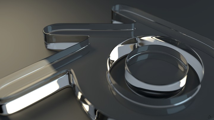 Cycles Blender Glass Logo preview image 1